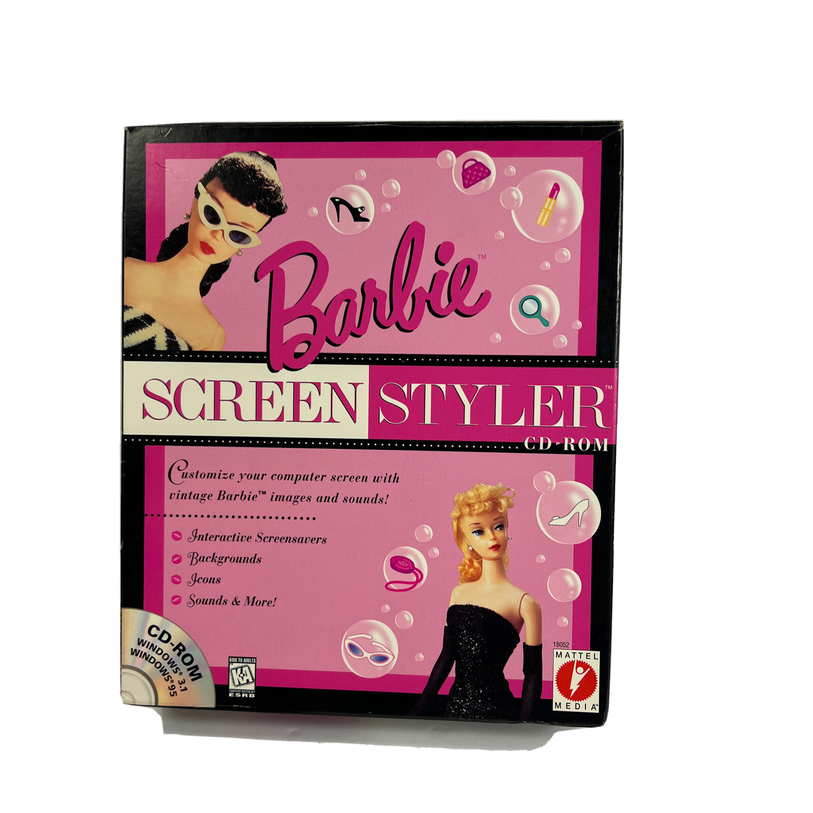 Barbie Screen Styler (PC-CD 1997) for Windows 95 – NEW Sealed