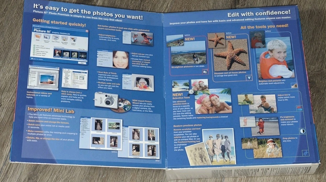 MICROSOFT PICTURE IT PHOTO PREMIUM 9.0 FOR WINDOWS NEW SEALED