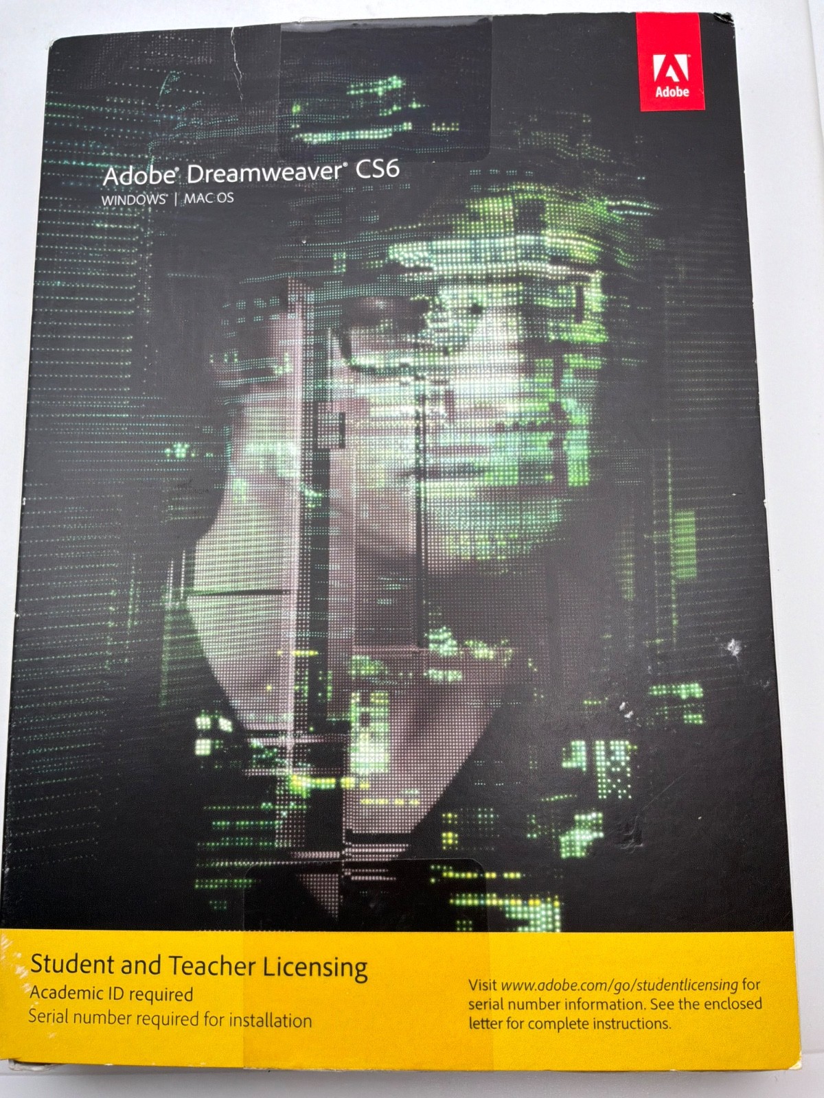 Adobe Dreamweaver CS6 Student Teacher Edition Windows Mac OS Complete Box Set