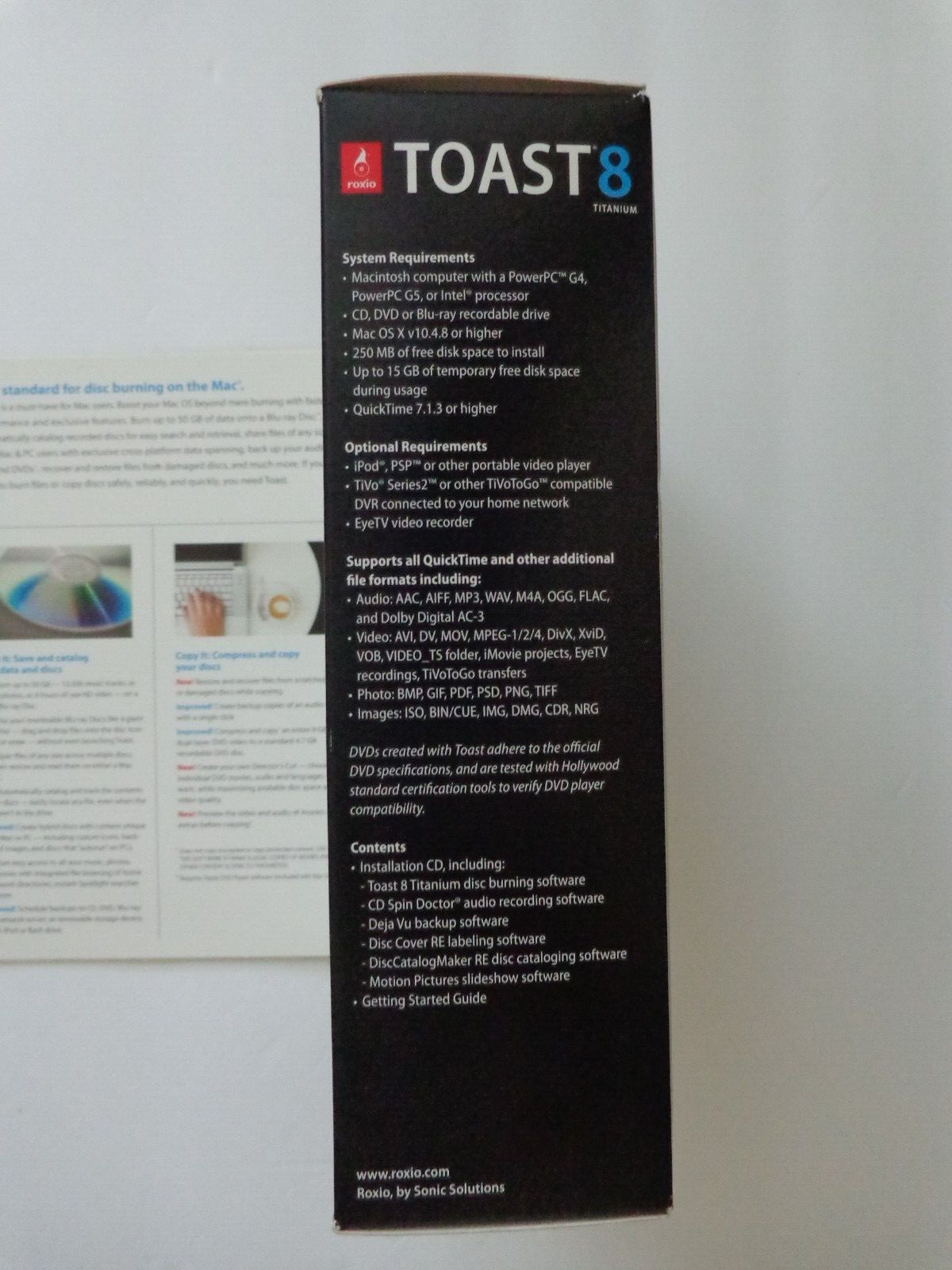 Roxio Toast® 8 Titanium for MAC – 231000 (BRAND NEW, SEALED)