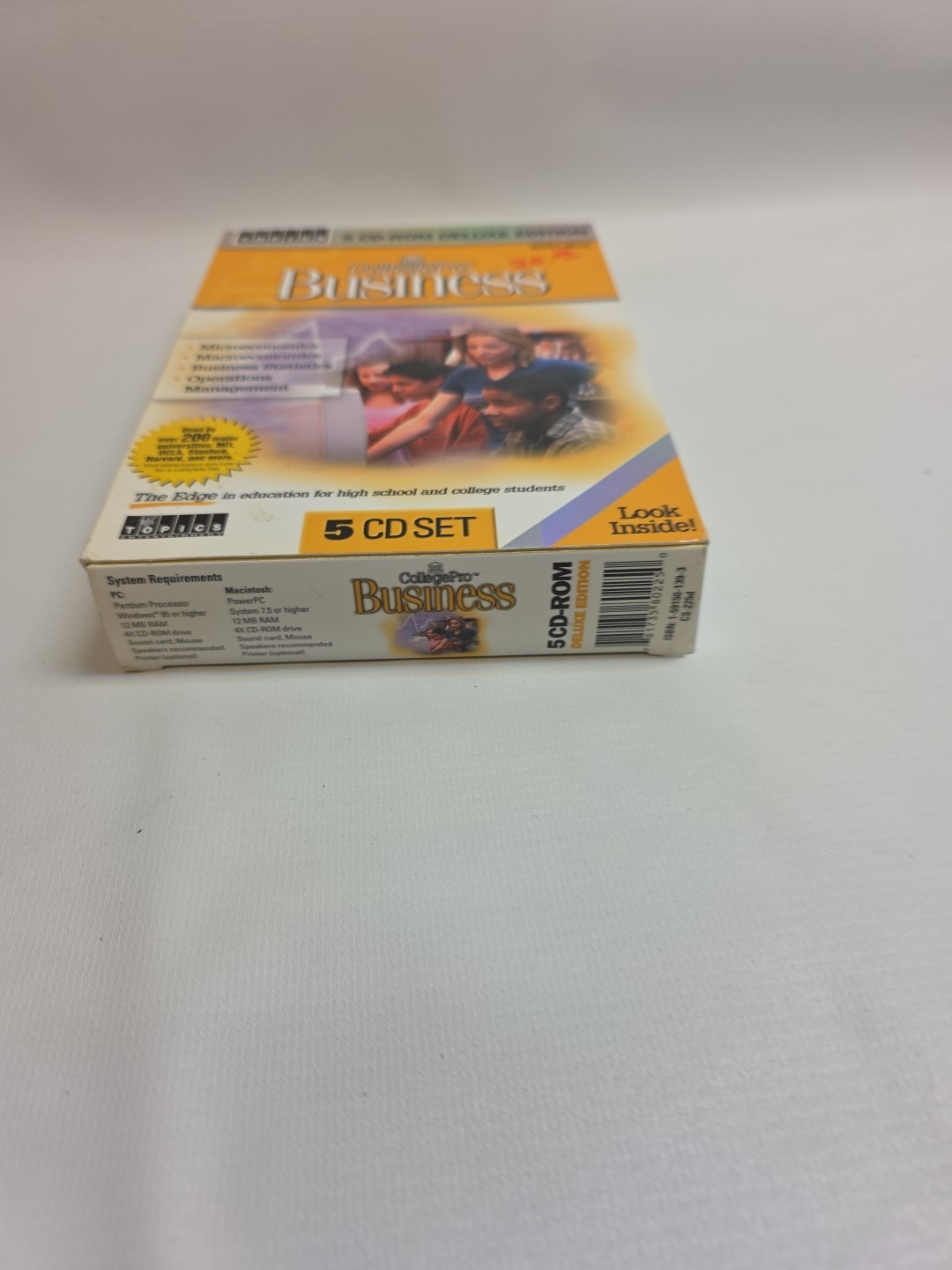 College Pro Business software set of 5 CD-ROMs, never used. In black CD holders.