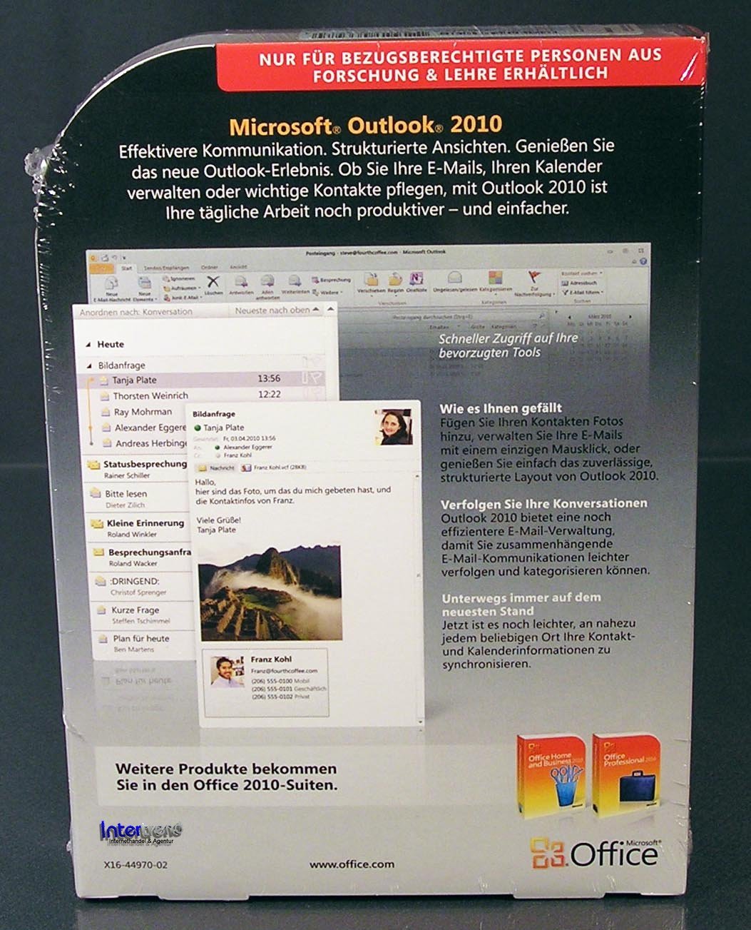 Microsoft Office Outlook 2010 Full Version Box + DVD EDU + Second Installation NEW