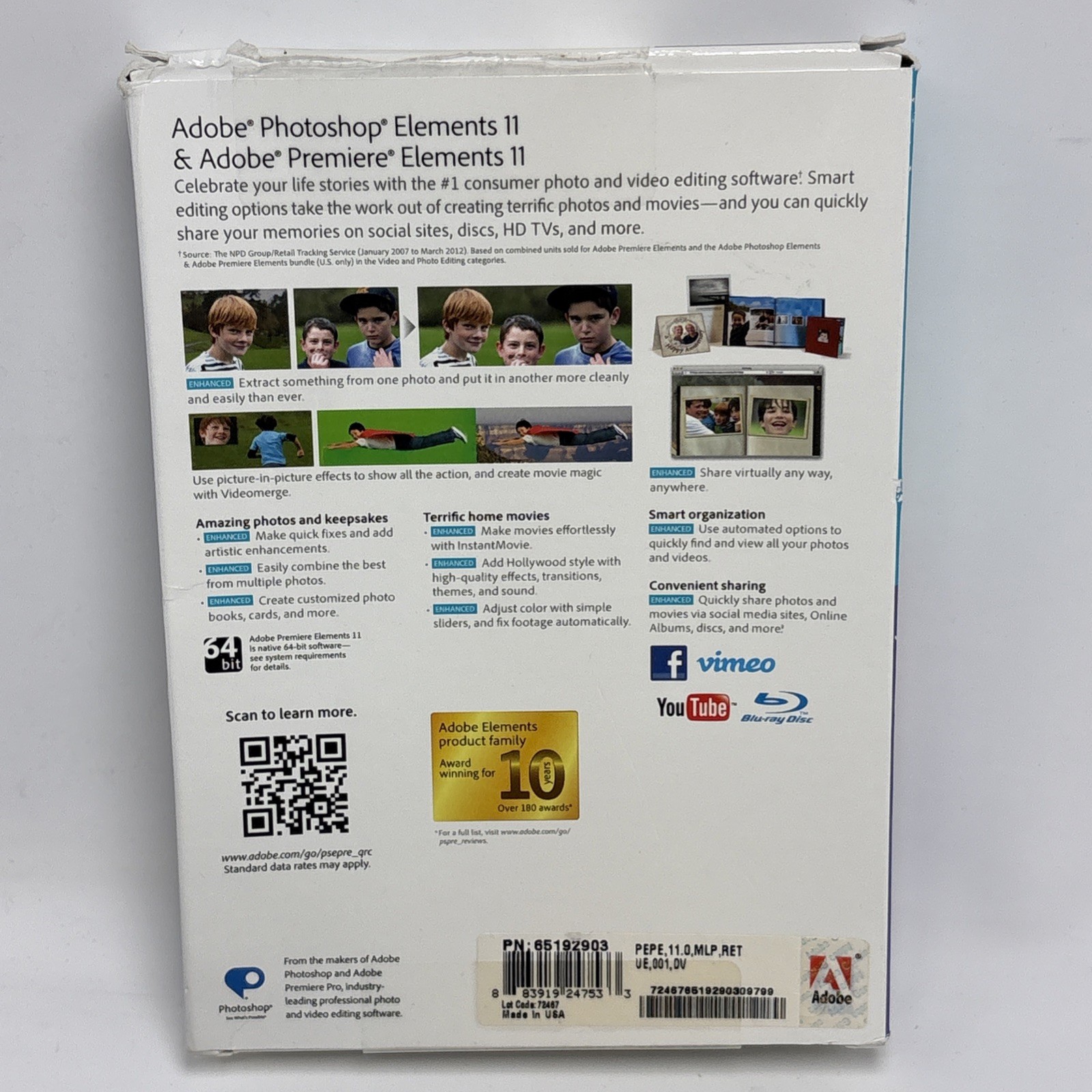 Adobe Photoshop and Premiere Elements 11 for PC, Mac With Serial Number Key