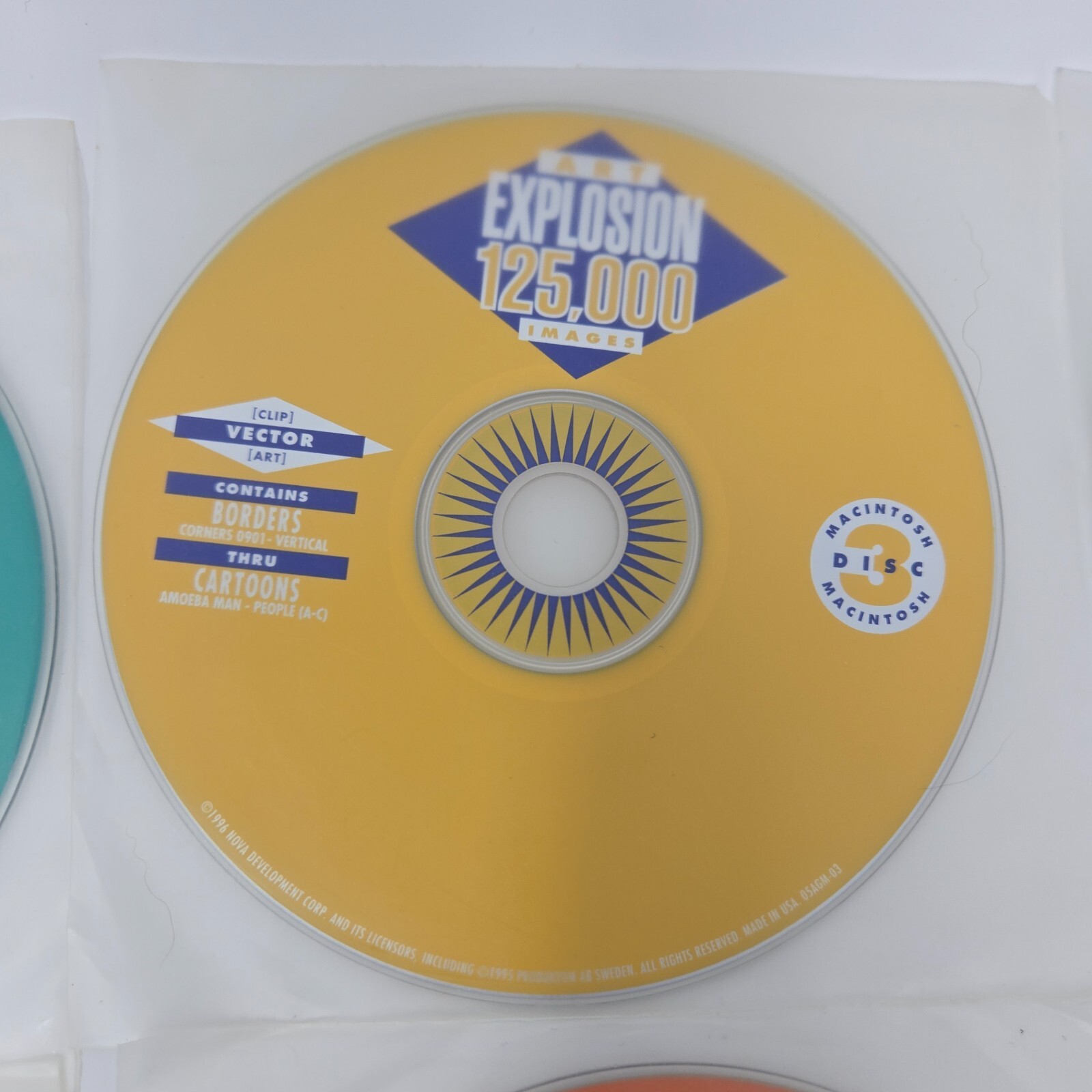 Vintage Macintosh Art Explosion 750,000 Design Software 13 CD-ROM Set 1996 Unuse