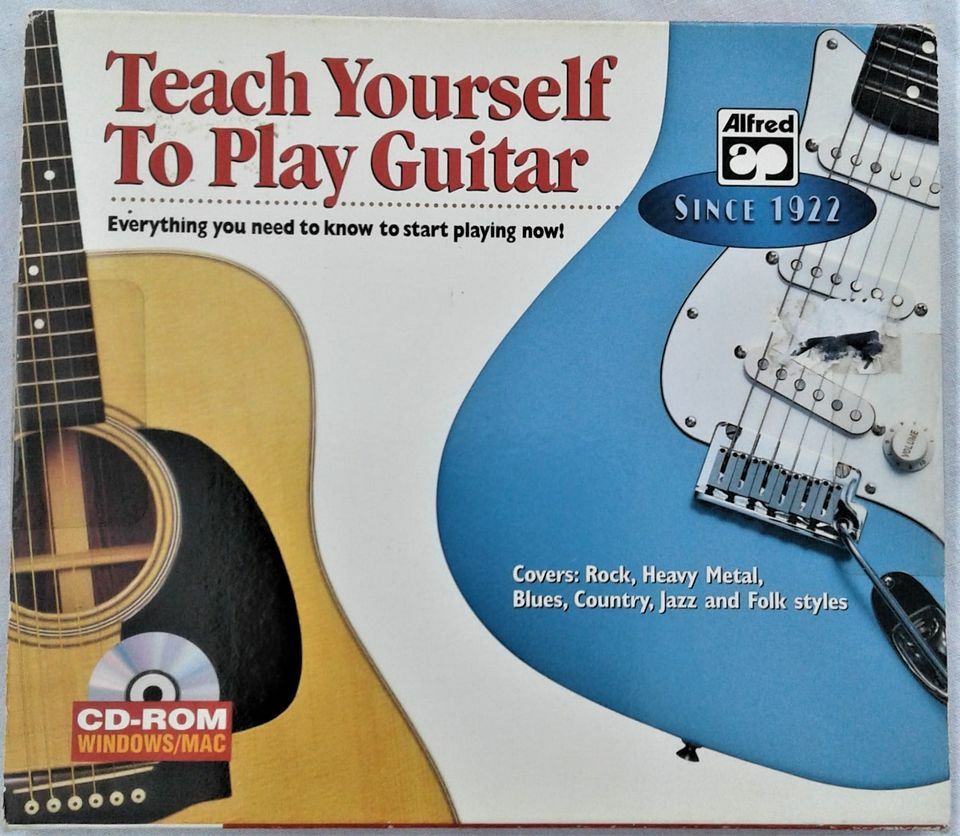 Sealed Teach Yourself To Play Guitar learning Alfred PC CD-ROM Jewel Case