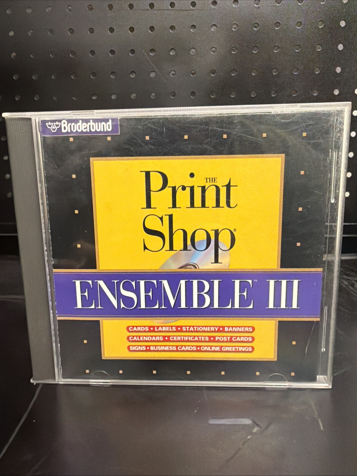 Print Shop Ensemble III desktop publishing software by Broderbund Cards Labels