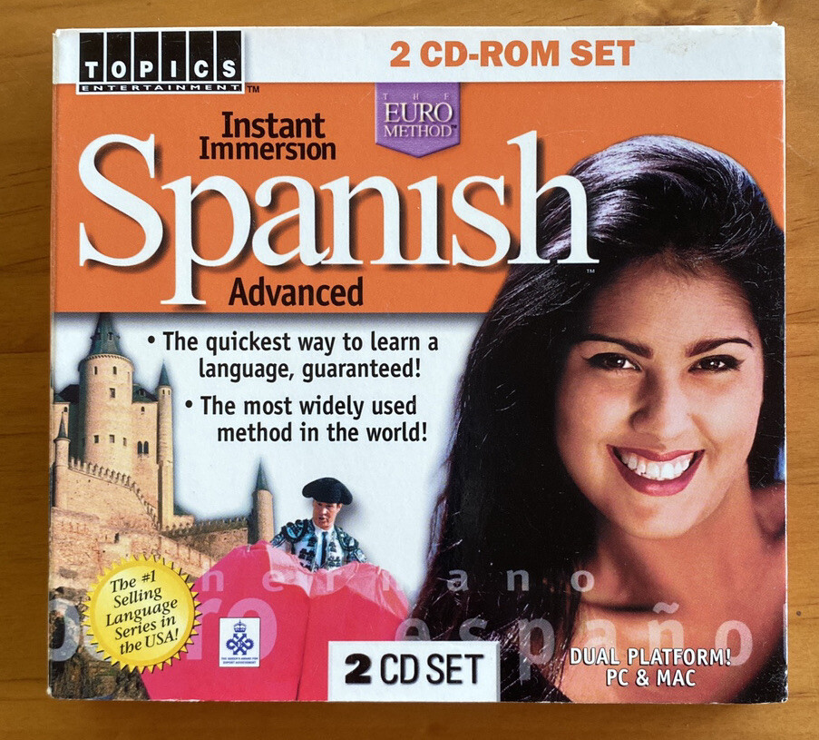 Instant Immersion – Spanish Advanced 2 CD-ROM Set WIN/MAC Topics Ent. New.