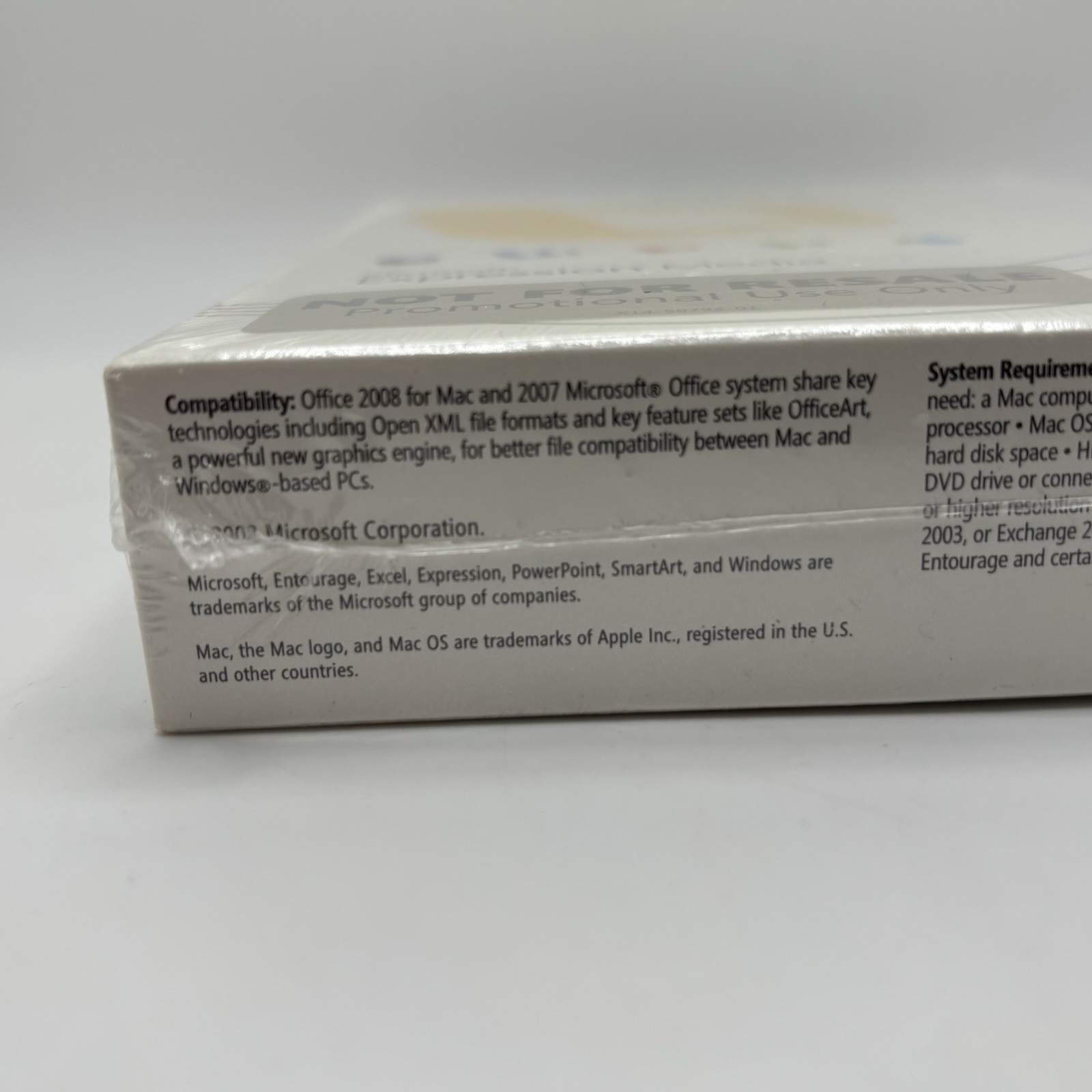 *SEALED* Microsoft Office: mac 2008 Special Media Edition (Promotional Item)