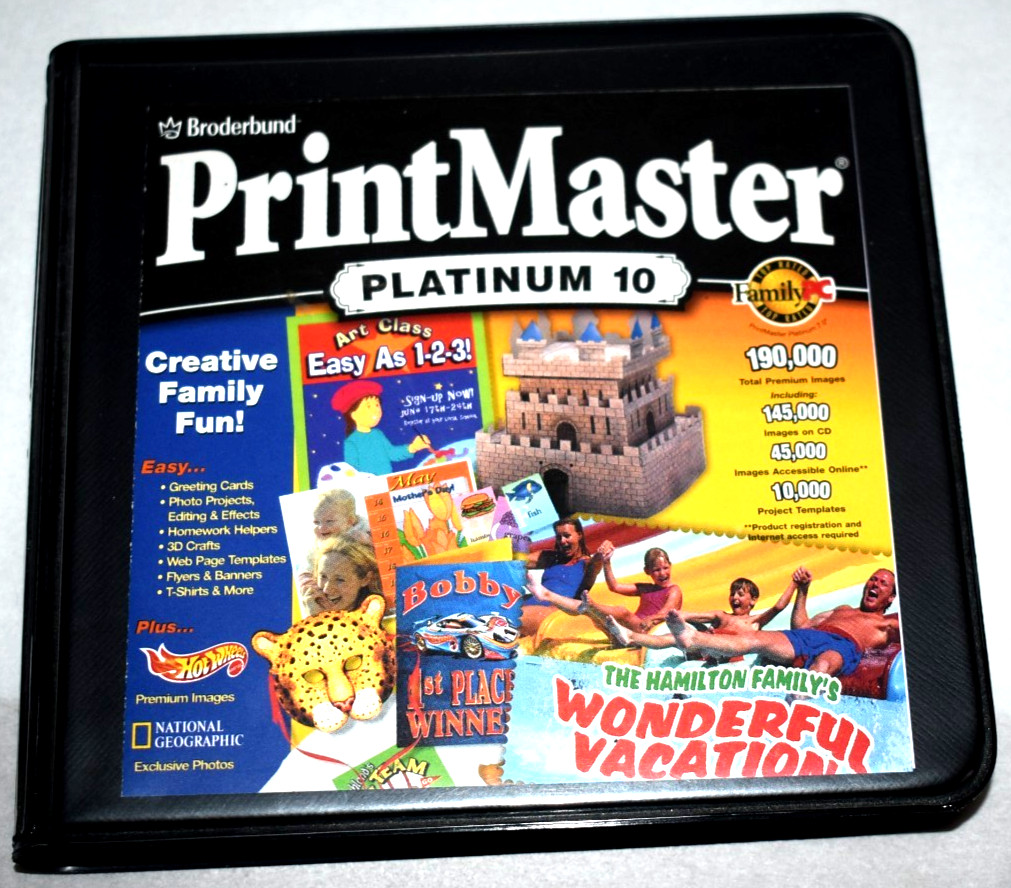 Broderbund PrintMaster Platinum 10 {9 CDs} for Windows 95/98/2000 (ofbook)