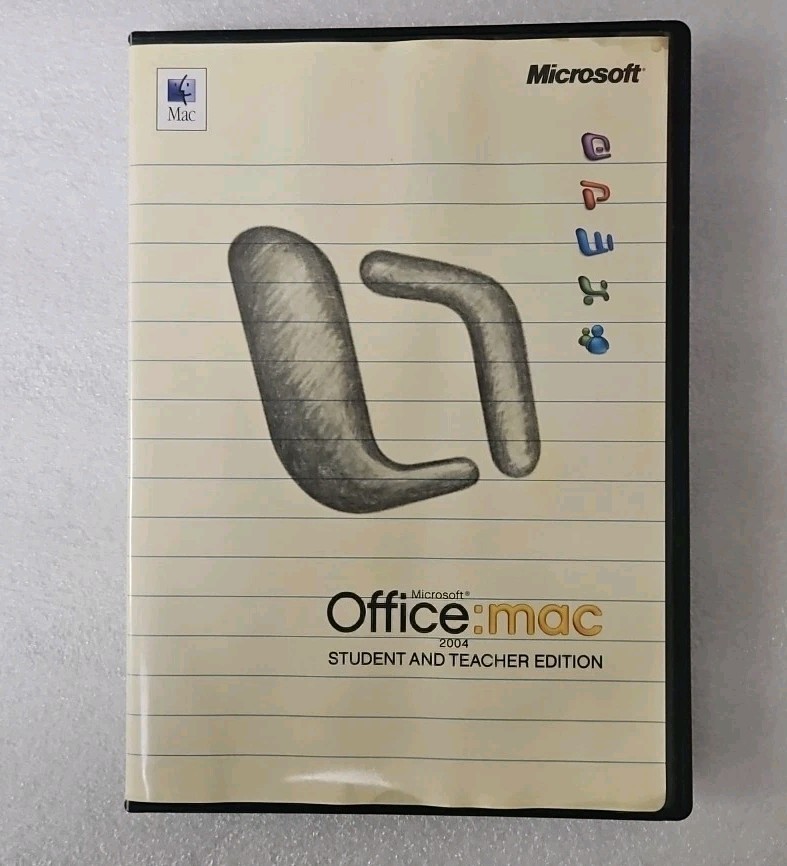 Microsoft Office Mac Software 2004 Student And Teacher Edition PC
