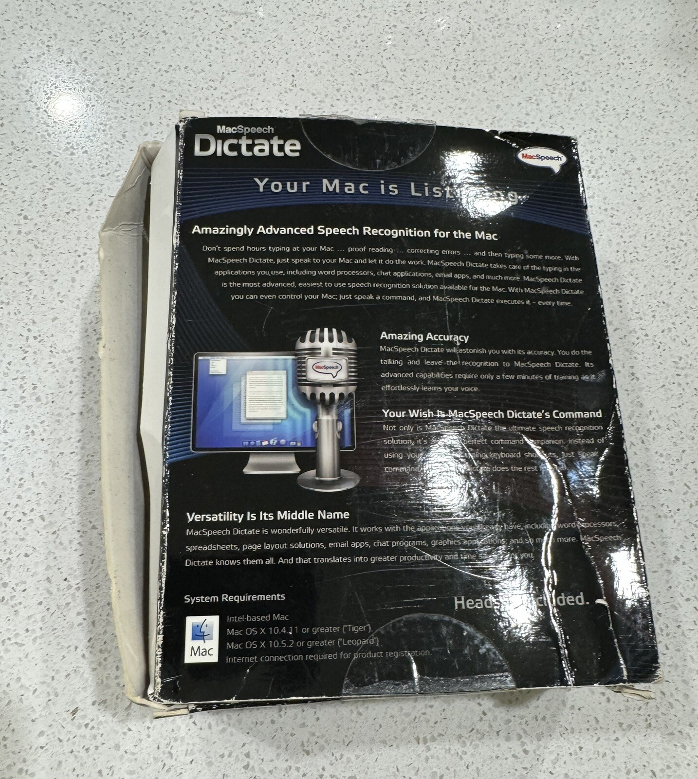 MacSpeech Dictate For Mac OS X 10.5.6 & Greater Speech Dictation Read