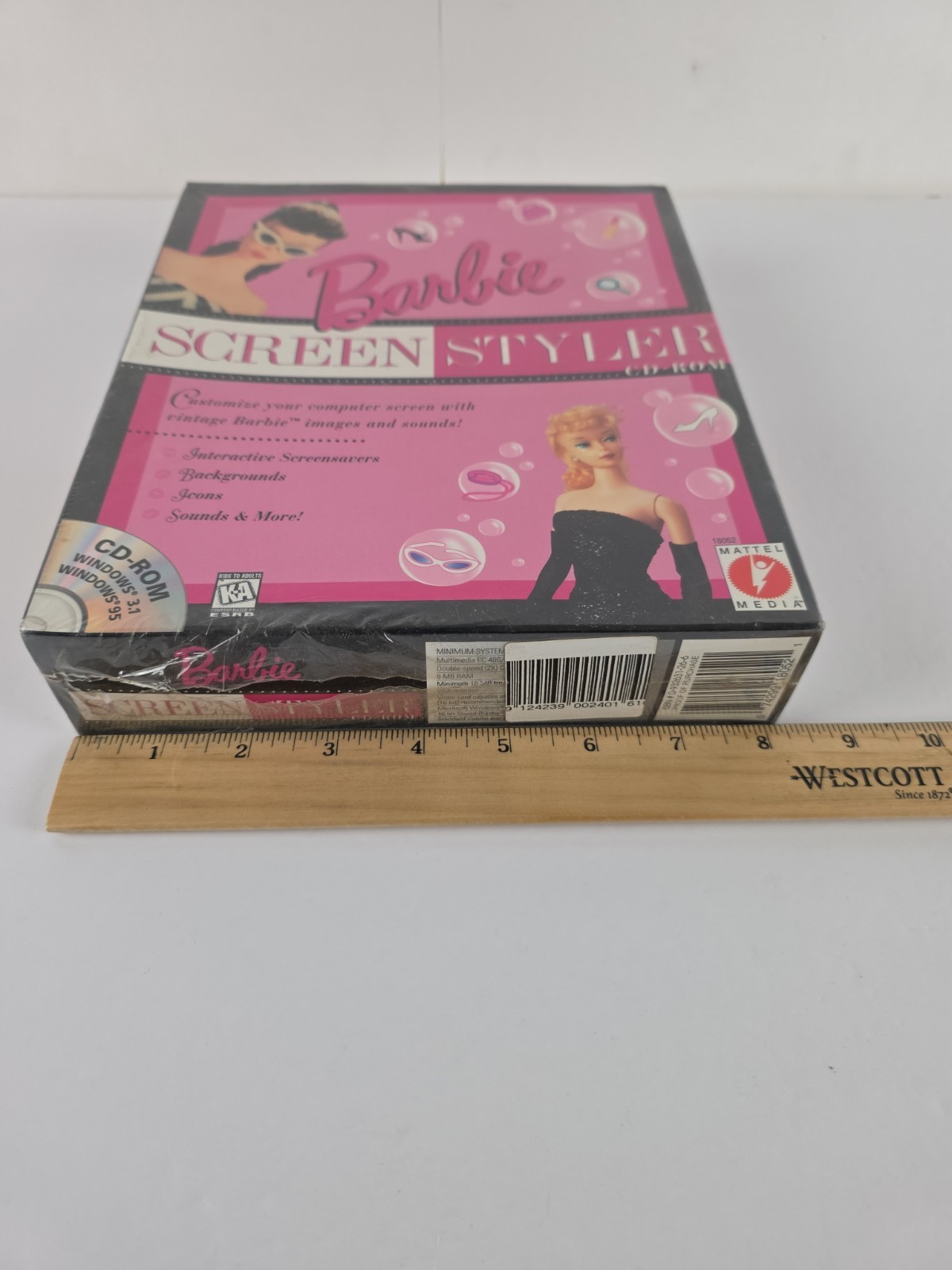 New W/issues VTG 1994 1996 Barbie Screen Styler CD ROM Windows 3.1 Windows 95