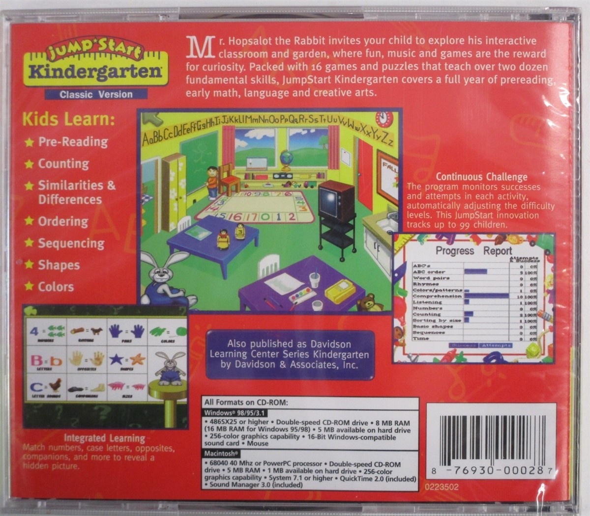 Video Game PC JumpStart Kindergarten Classic Version NEW SEALED Jewel