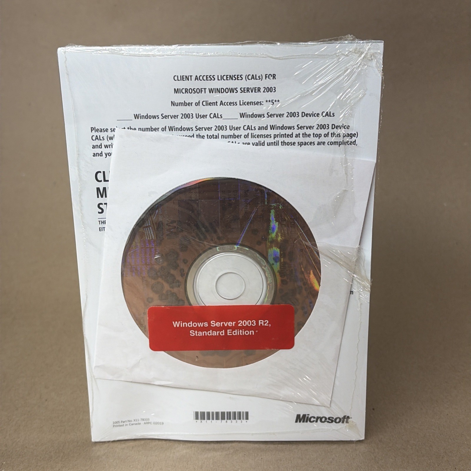 Microsoft Windows Server 2003 R2 Standard Edition Disc & Guide New