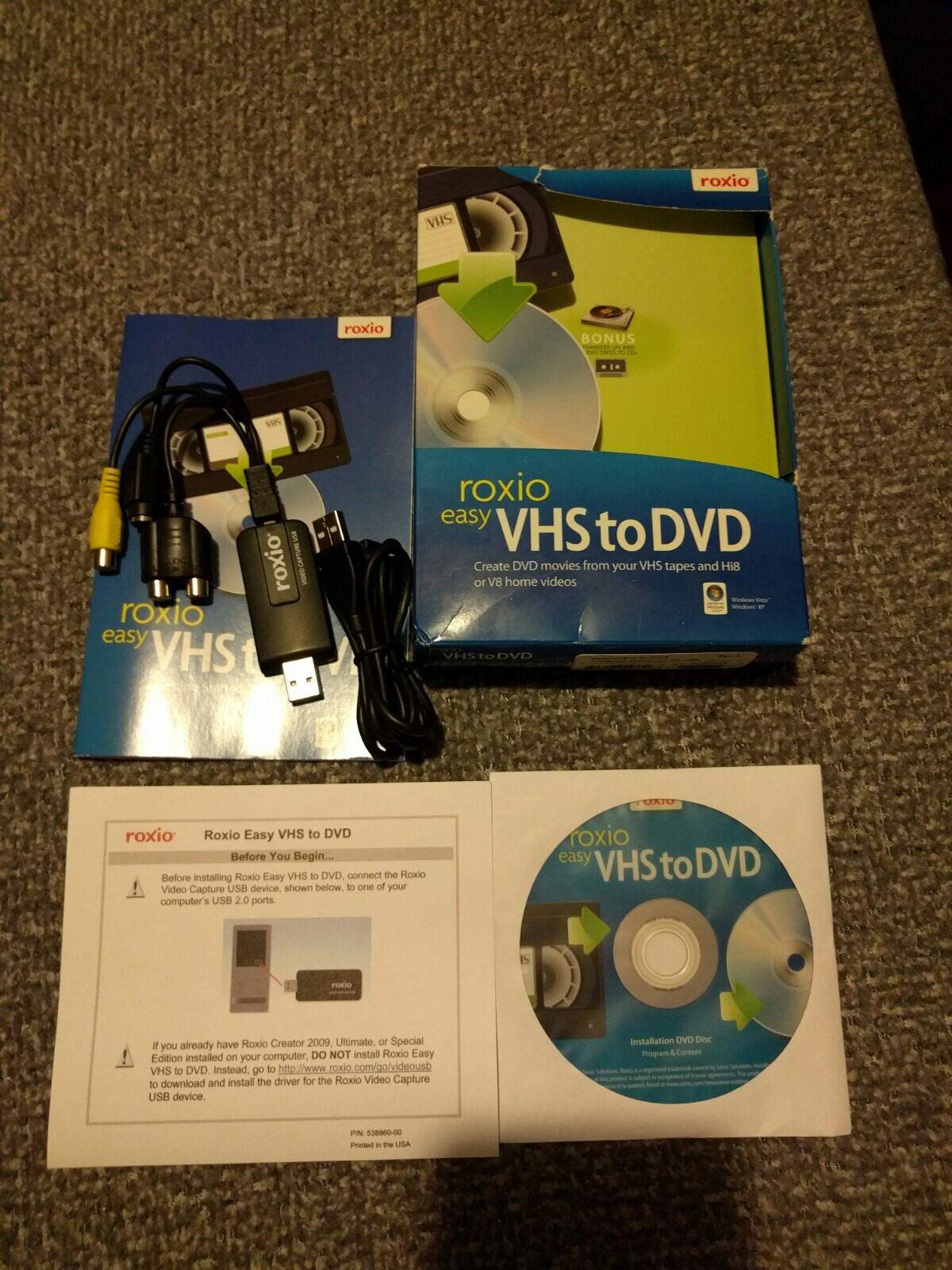 Roxio Easy VHS to DVD for Windows Create DVD Movies from VHS, Hi8 & V8