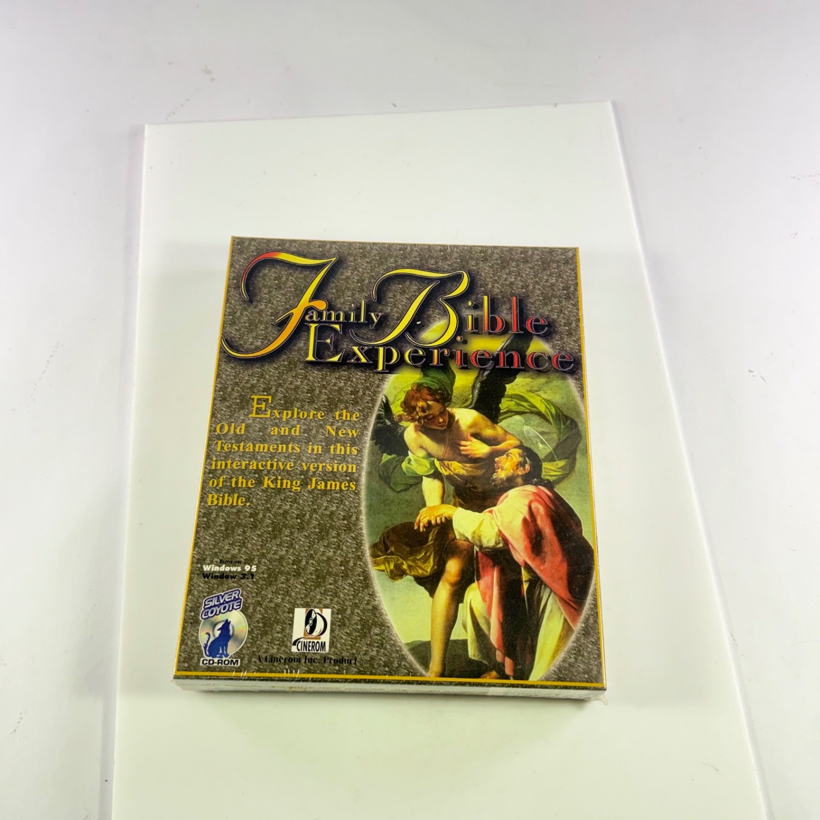 Family Bible Experience PC Big Box Windows 95 Vintage King James New Sealed CD