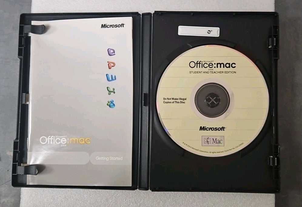 Microsoft Office Mac Software 2004 Student And Teacher Edition PC