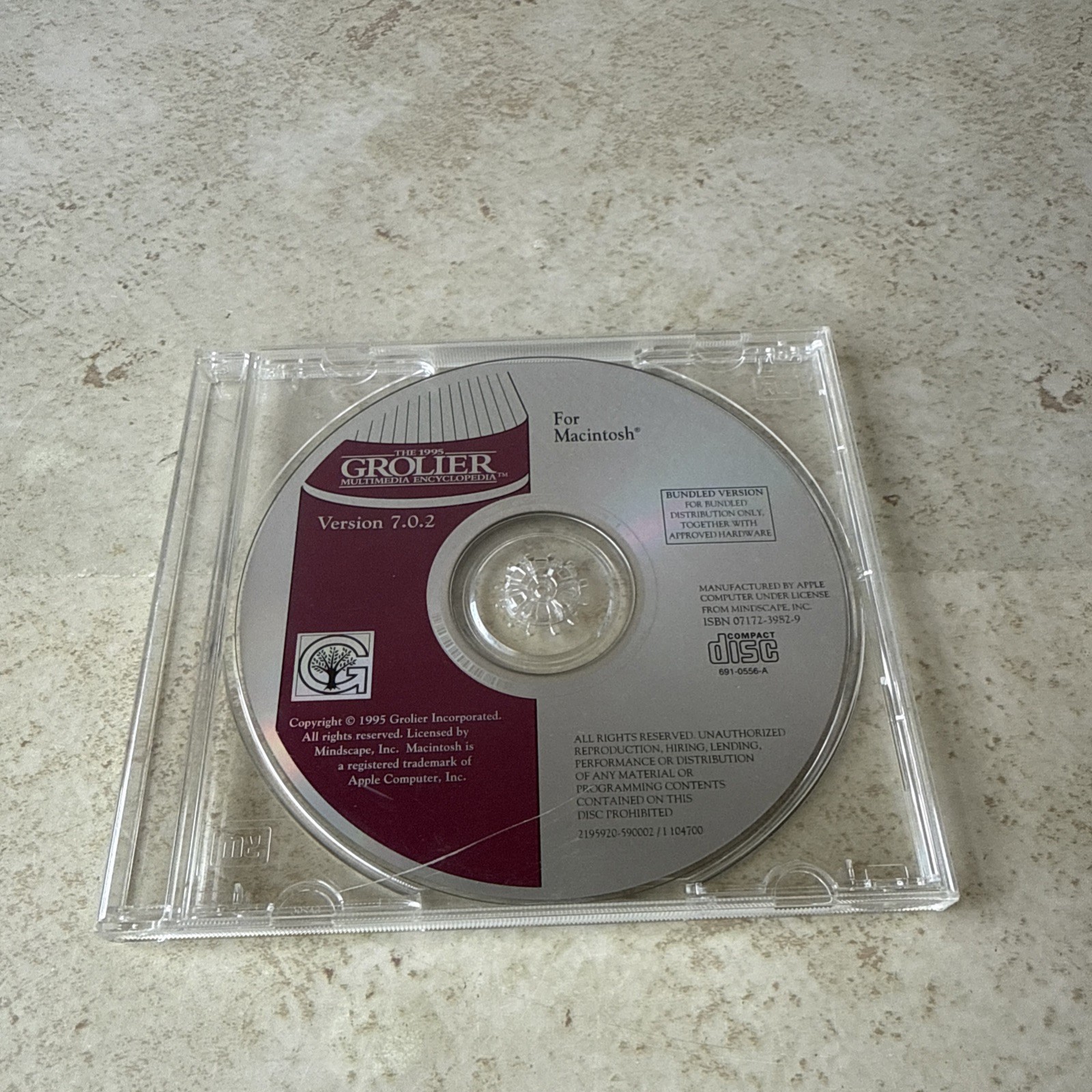 The 1995 Grolier Multimedia Encyclopedia CD Version 7.0.2 (Macintosh)