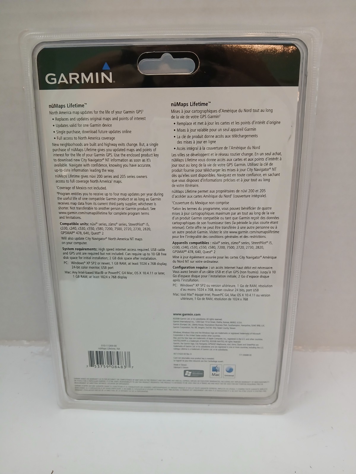 Garmin nuMaps GPS Navigation Lifetime Maps Card Nuvi Zumo – NEW