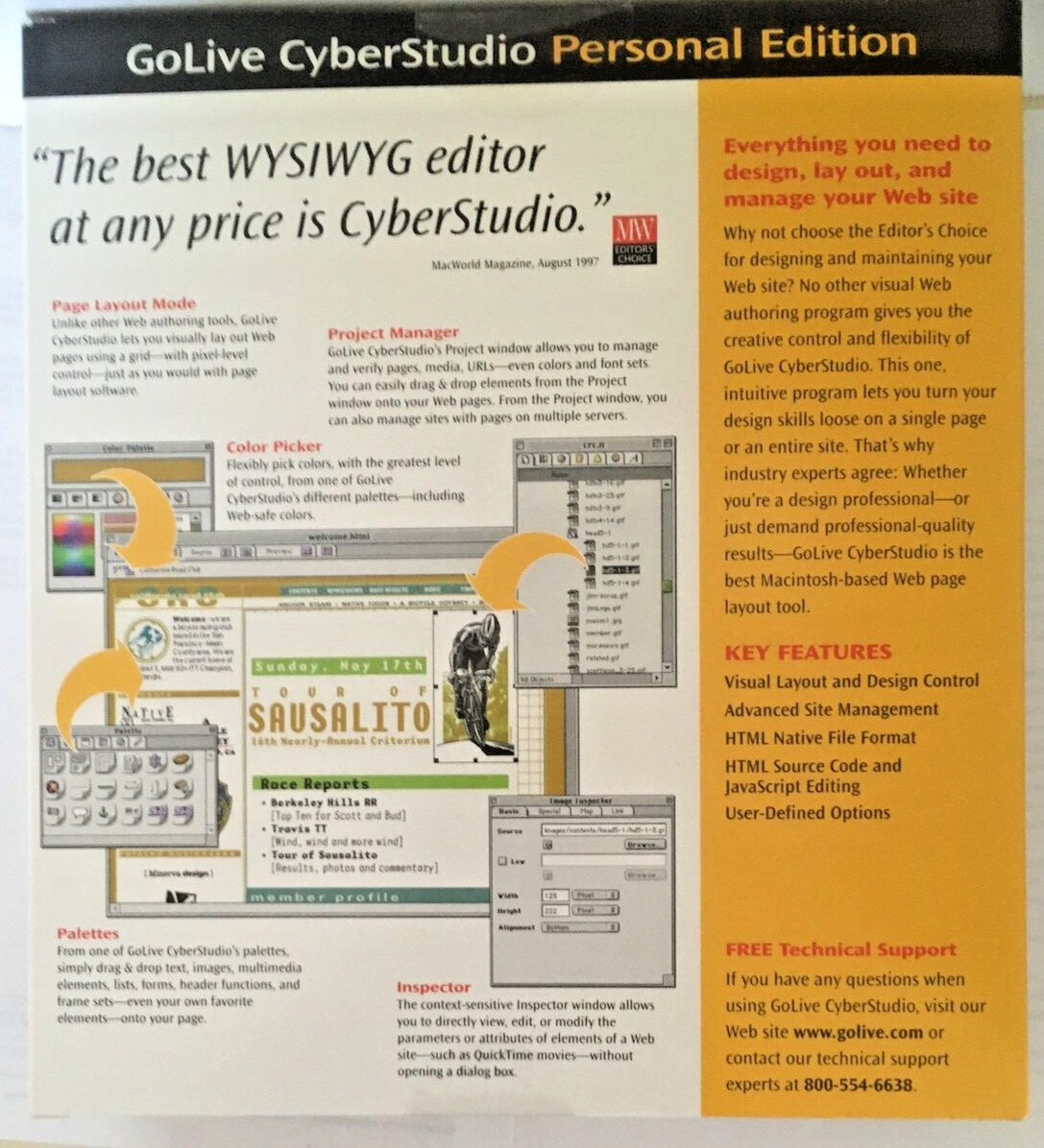 GoLive Cyberstudio Personal Edition, NIB, Vintage 1998 for Classic Macintosh NIB