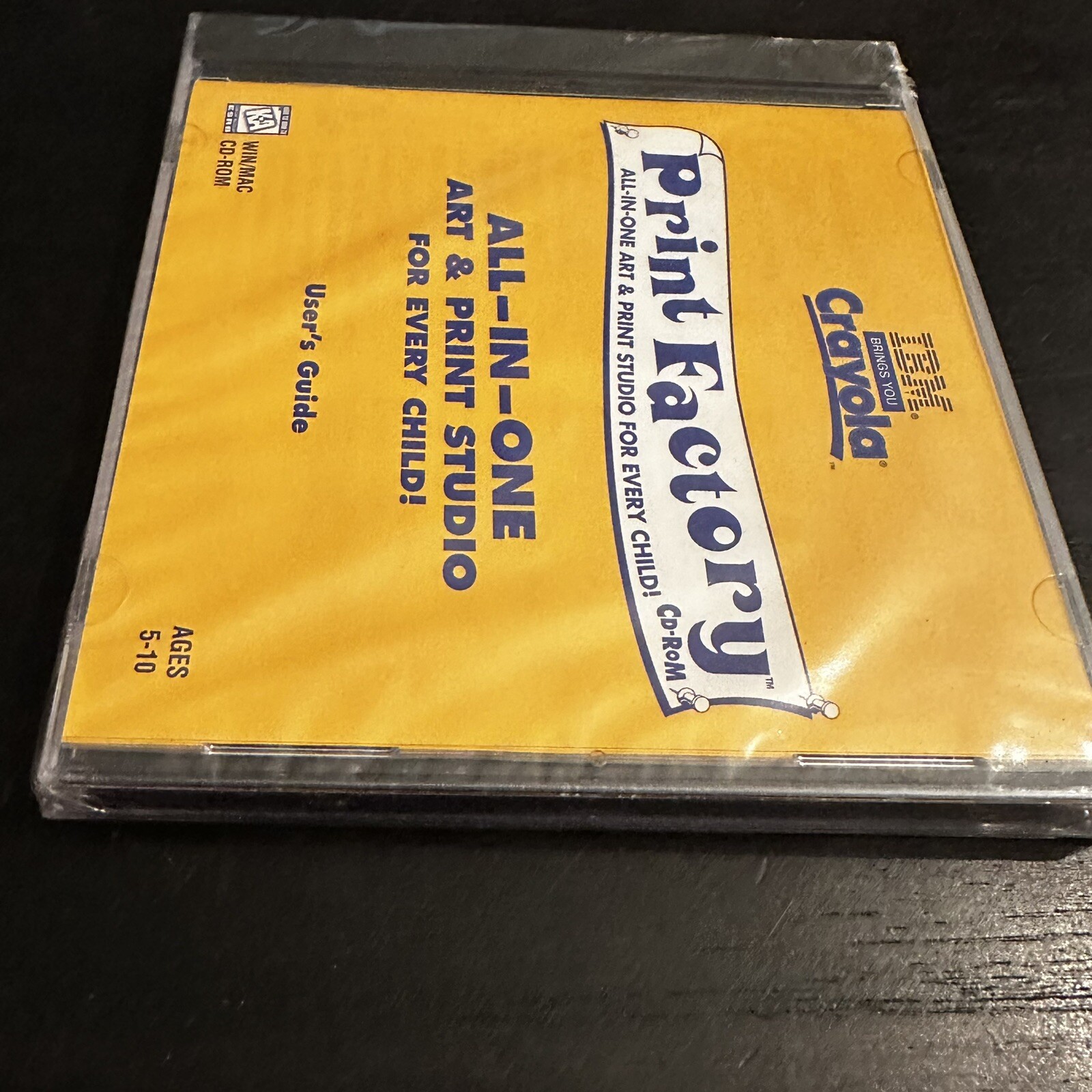 IBM Crayola Print Factory CD ROM All in One Art Print Studio NEW SEALED