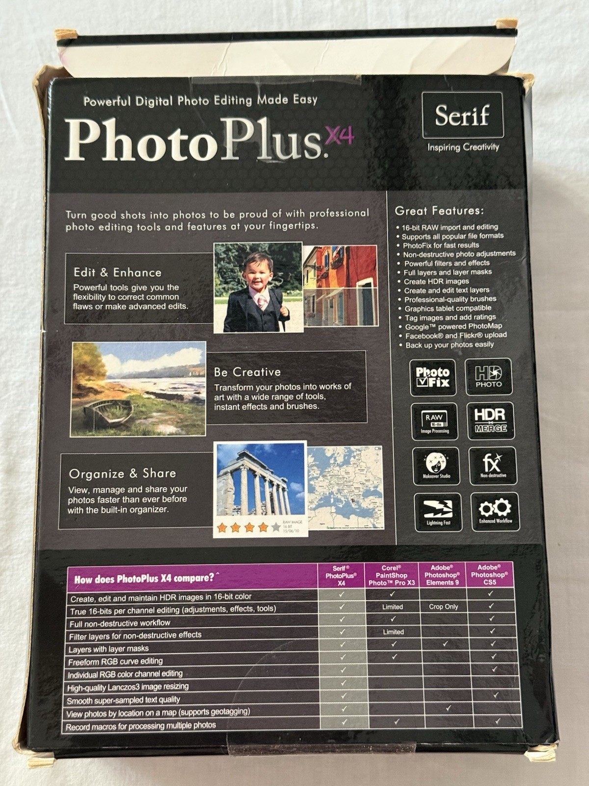 Serif PhotoPlus X4 [Old Version] Digital Photo Editing For Window 7, XP, Vista