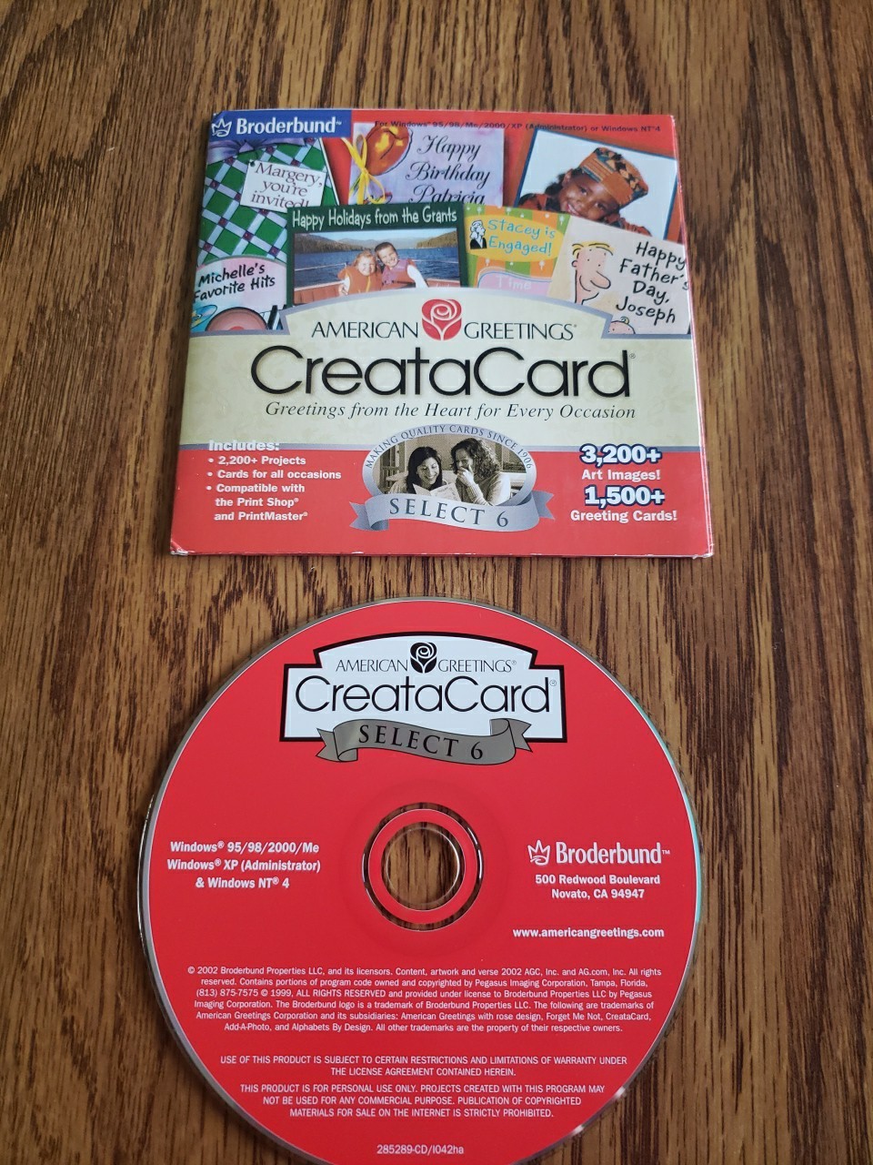 American Greetings CreataCard by Broderbund CD-ROM 2002 Windows 95/98/ME/2000/XP