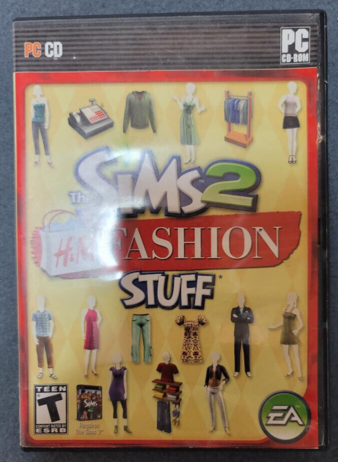 The Sims 2 H&M Fashion Stuff PC Game Expansion Pack 2007 Complete. PC