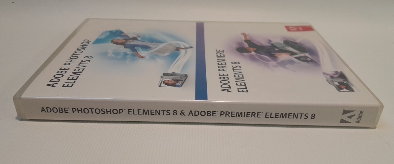 Adobe Photoshop Elements 8 & Adobe Premier Elements 8, Win 7, XP, Vista, w/ Key