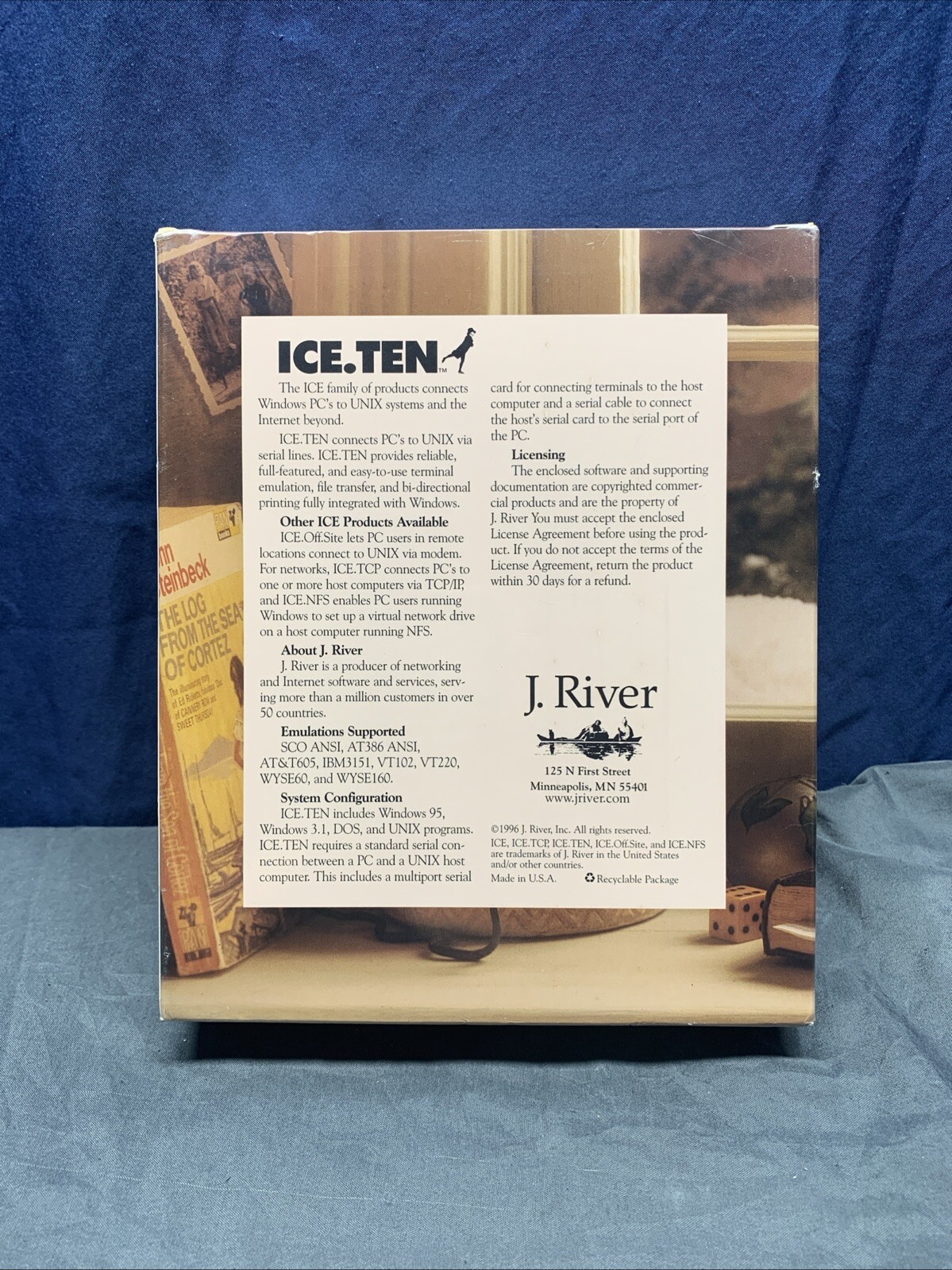 J. River ICE.TCP Microsoft TCP/IP Vintage Software 1996 Windows 95/3.1 Ver 4.2