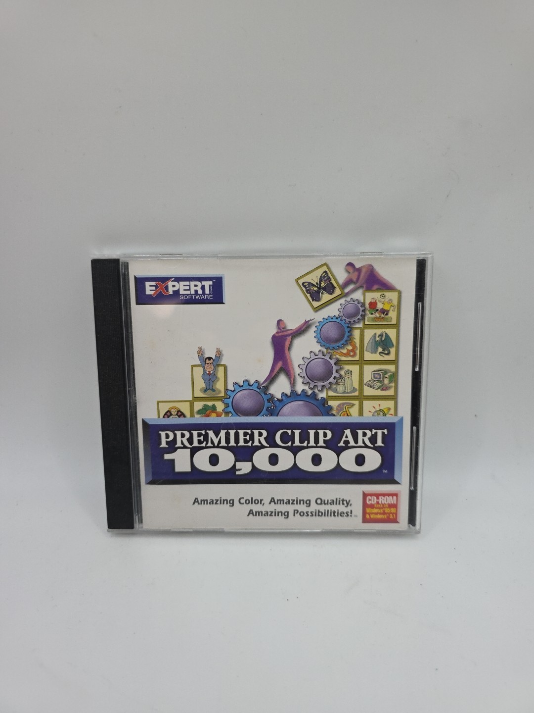 Expert Software 10,000 Clip Art CD-ROM 1998 Vintage PC Windows 95/98 Graphics