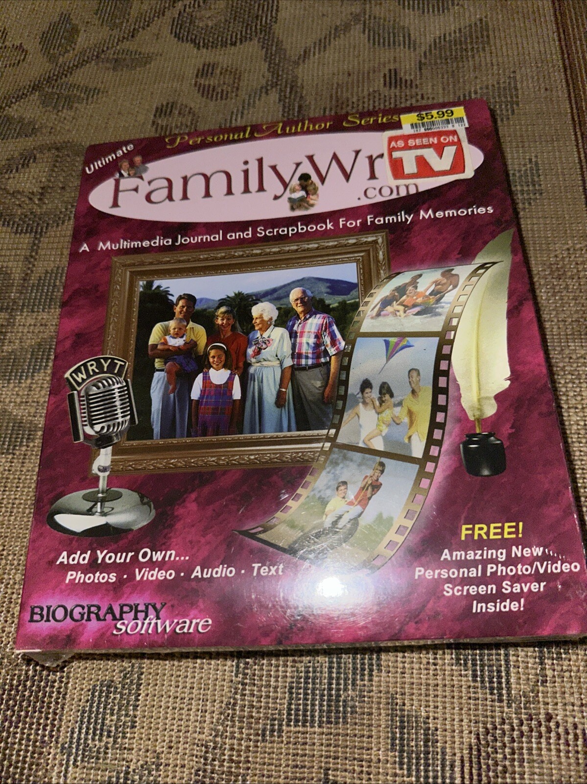 A Multimedia Journal & Scrapbook CD Rom Biography Software 1999 Vintage