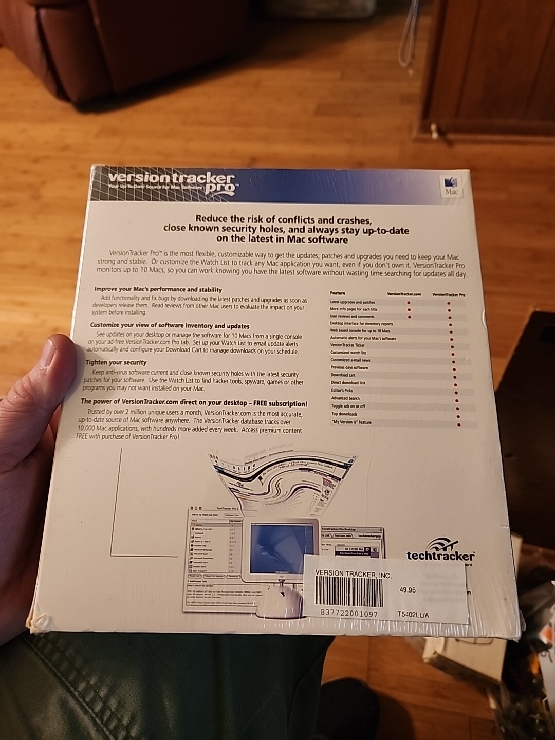 Vintage 2002 Macintosh Mac Software Versiontracker Pro New Sealed