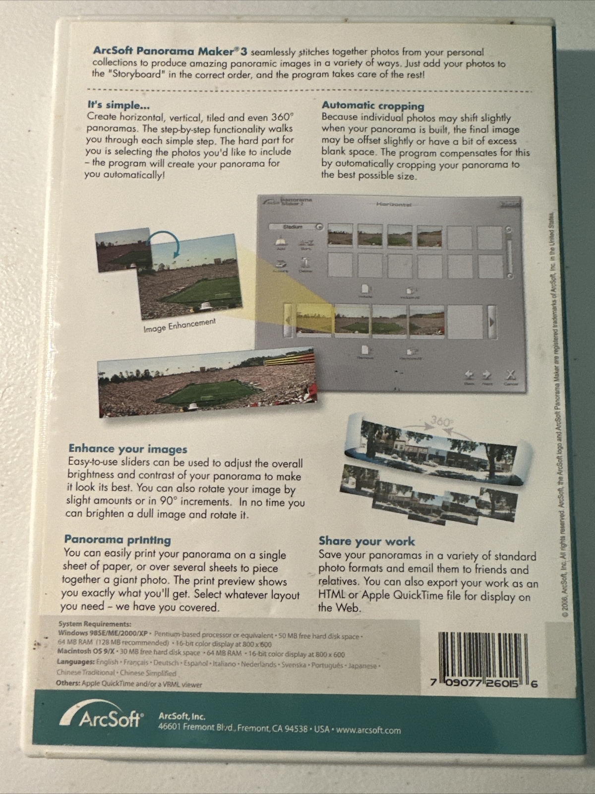 ARCSOFT Panorama Maker 3.0 [ Windows Macintosh ]
