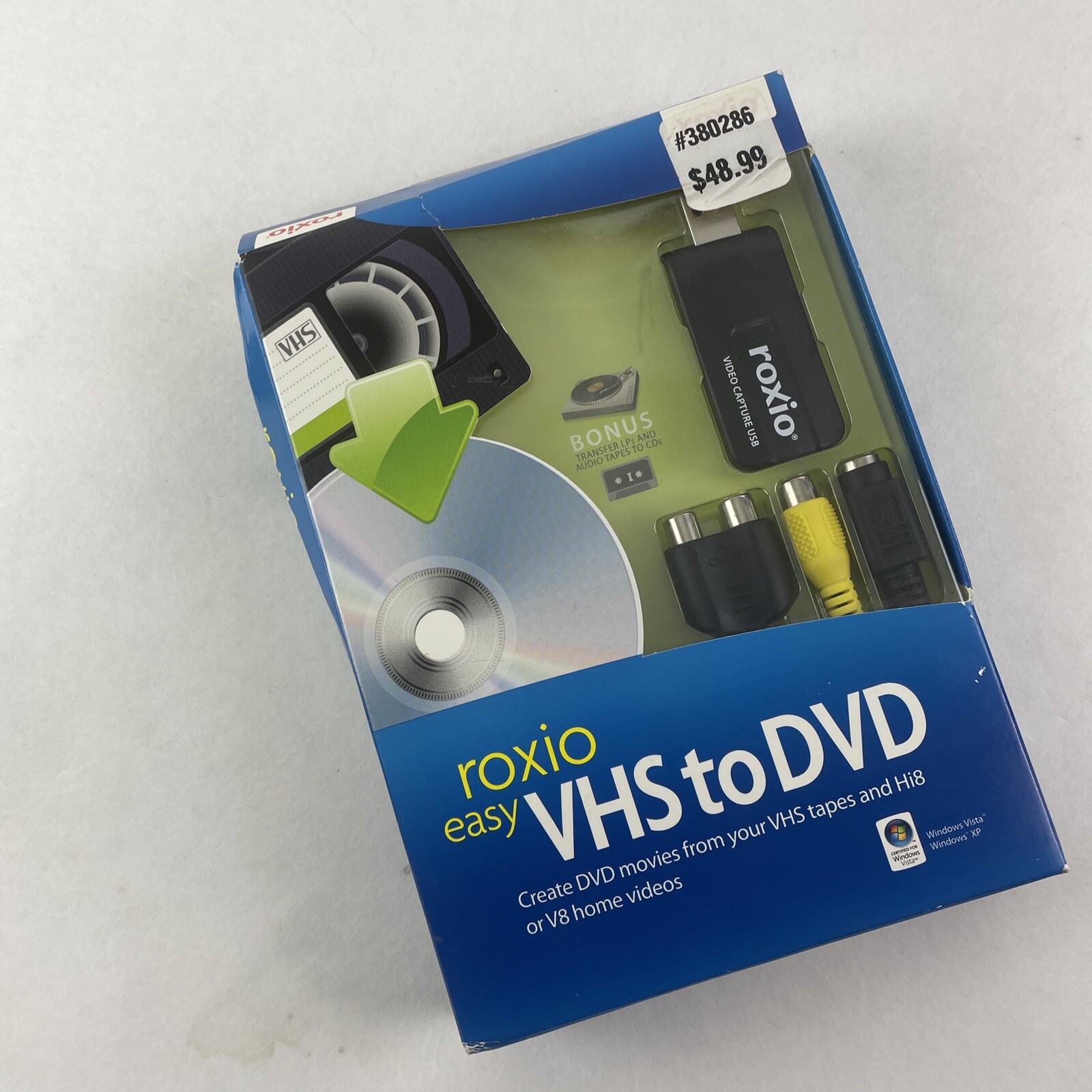 ROXIO Easy VHS to DVD for Windows Vista/XP 242500WM Sealed