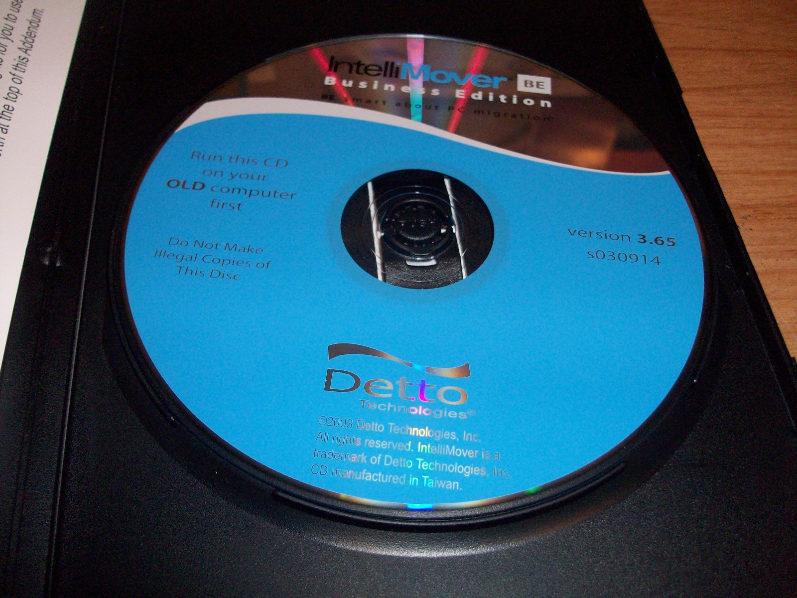 IntelliMover Business Edition BE Smart About PC Migration CD ROM Older Version