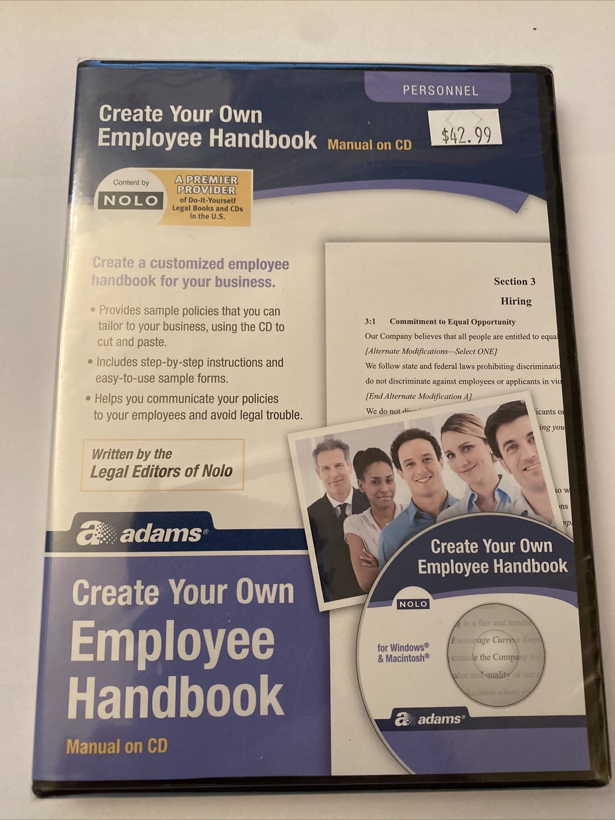Adams Create Your Own Employee Handbook on CD