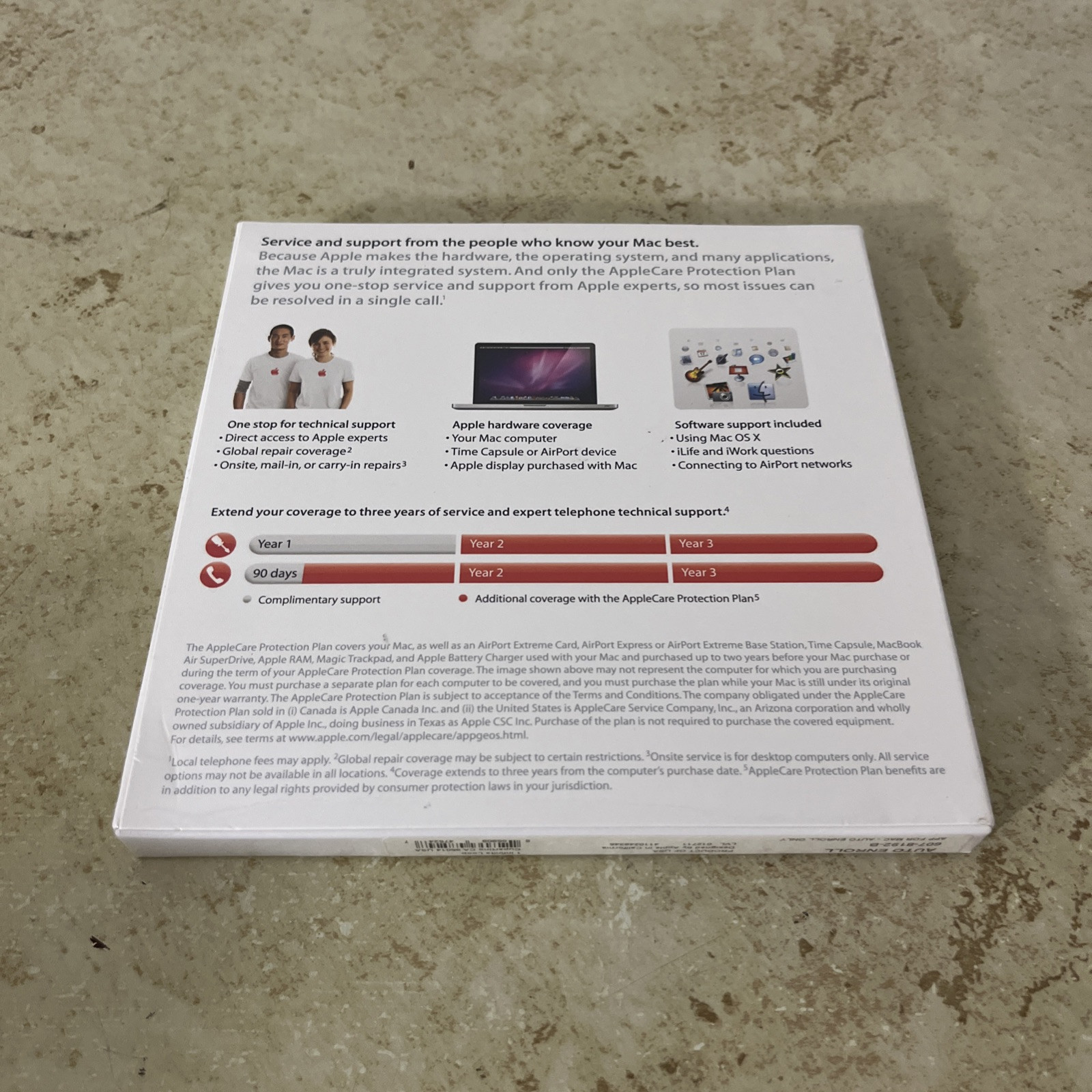 Brand New Sealed APPLE CARE PROTECTION PLAN software cd dvd mac disc