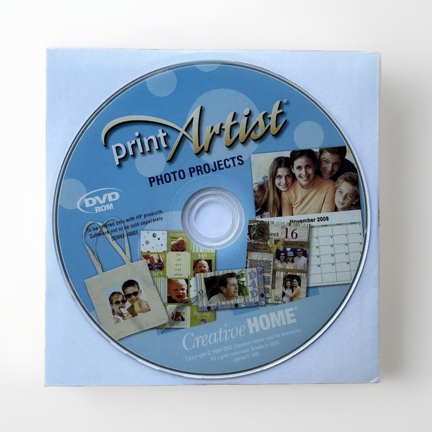 VINTAGE PRINT ARTIST PHOTO PROJECTS DVD ROM CD CREATIVE HOME COPYRIGHT 1997-2007