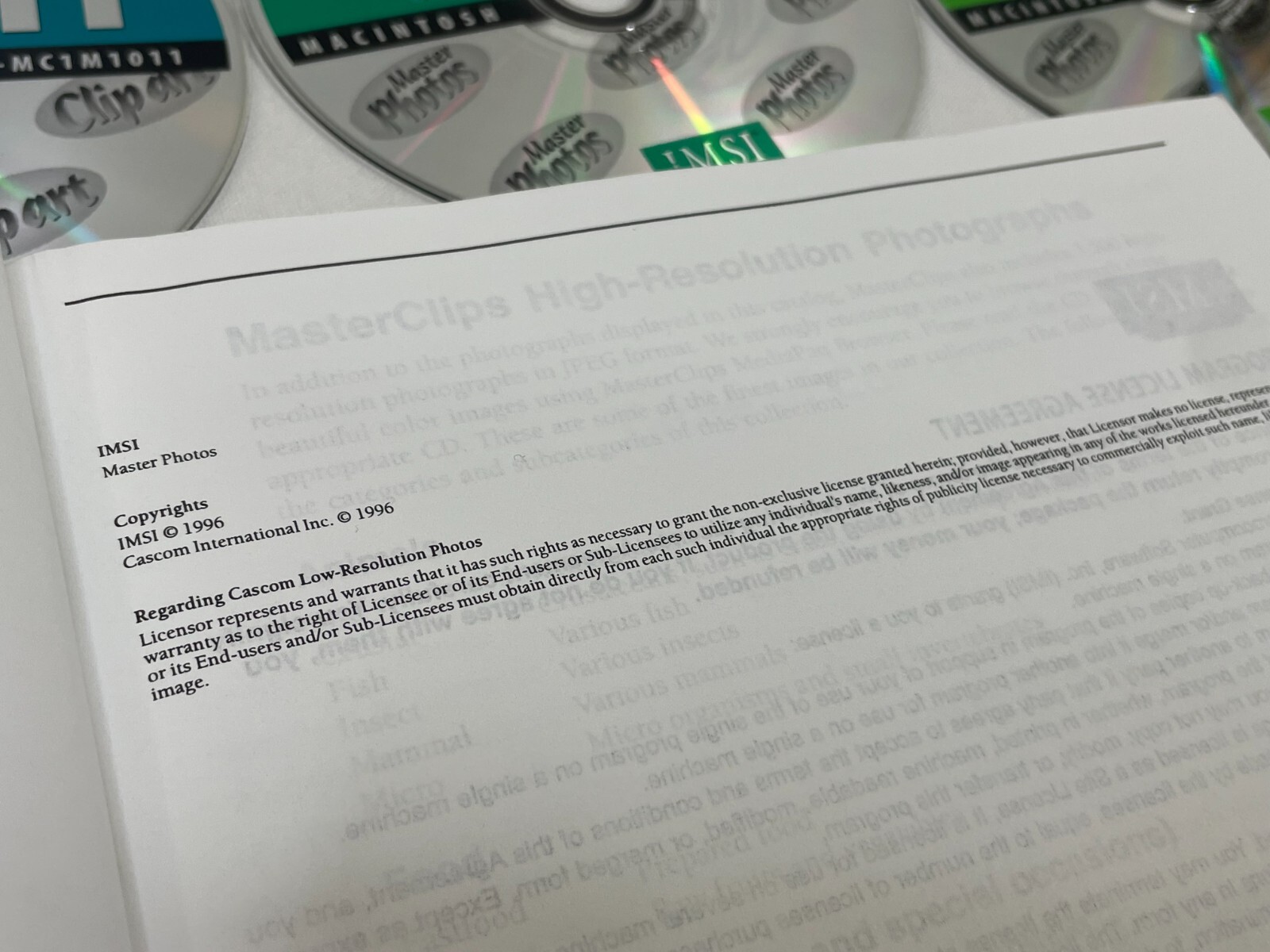 Vintage 1997 IMSI MasterClips 101,000 MasterPhotos CD Disc 1-14 + Book Macintosh