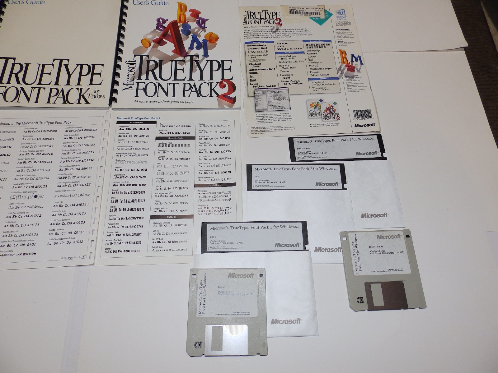 Vintage Software – Microsoft TrueType Font Packs 1 & 2 for Windows v1.00