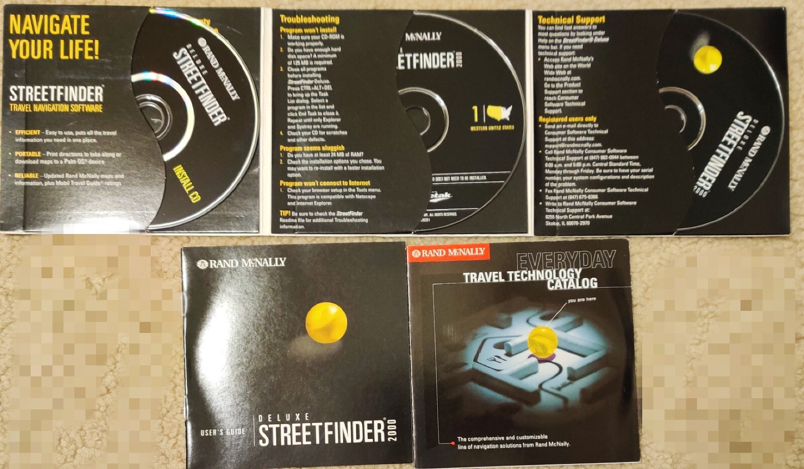 Rand McNALLY Street Finder Deluxe Travel Navigation Software Magellan GPS 2000