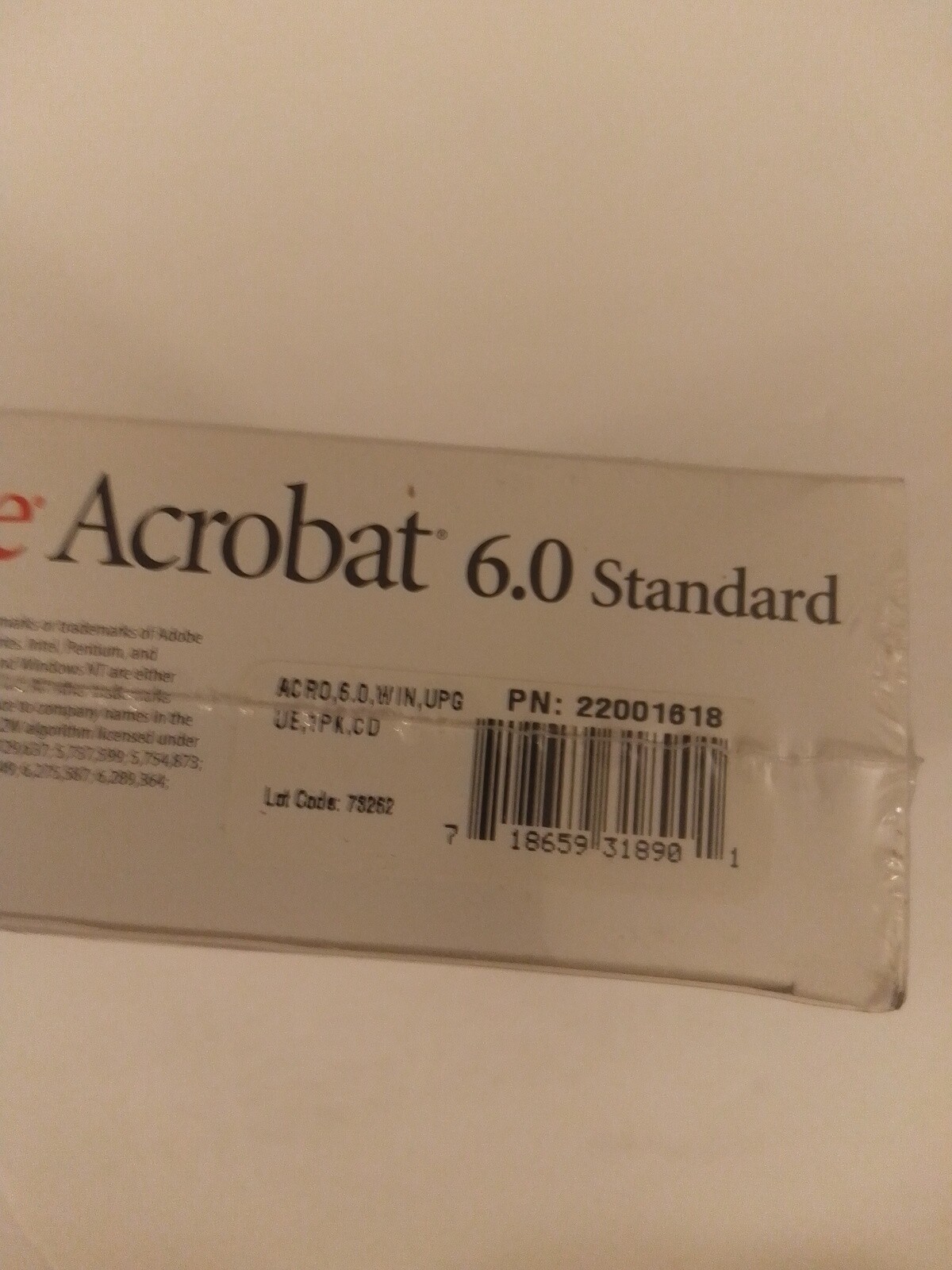 Adobe Acrobat 6.0 Standard Upgrade Edtion CD-ROM for Windows 98 to Vista Sealed