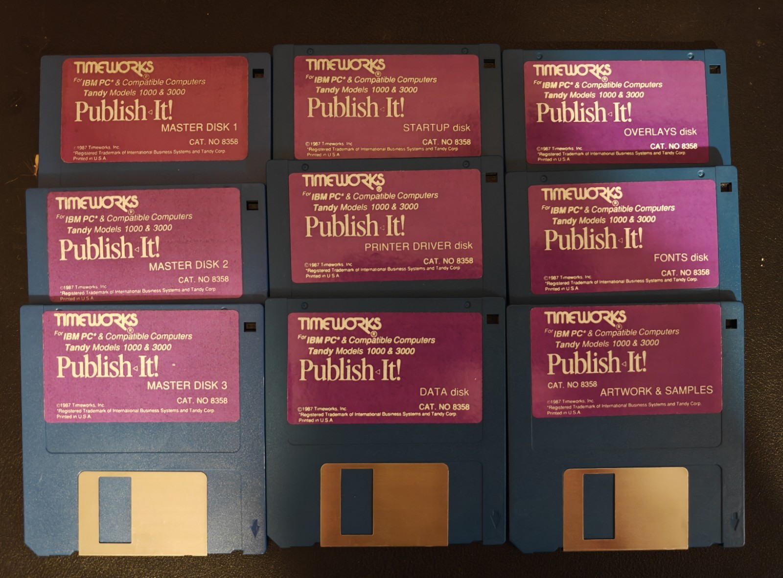 1988 Vintage Timeworks Publish-It! for IBM PC TANDY DOS 2.1, 3.5″ 5.25″ Floppy