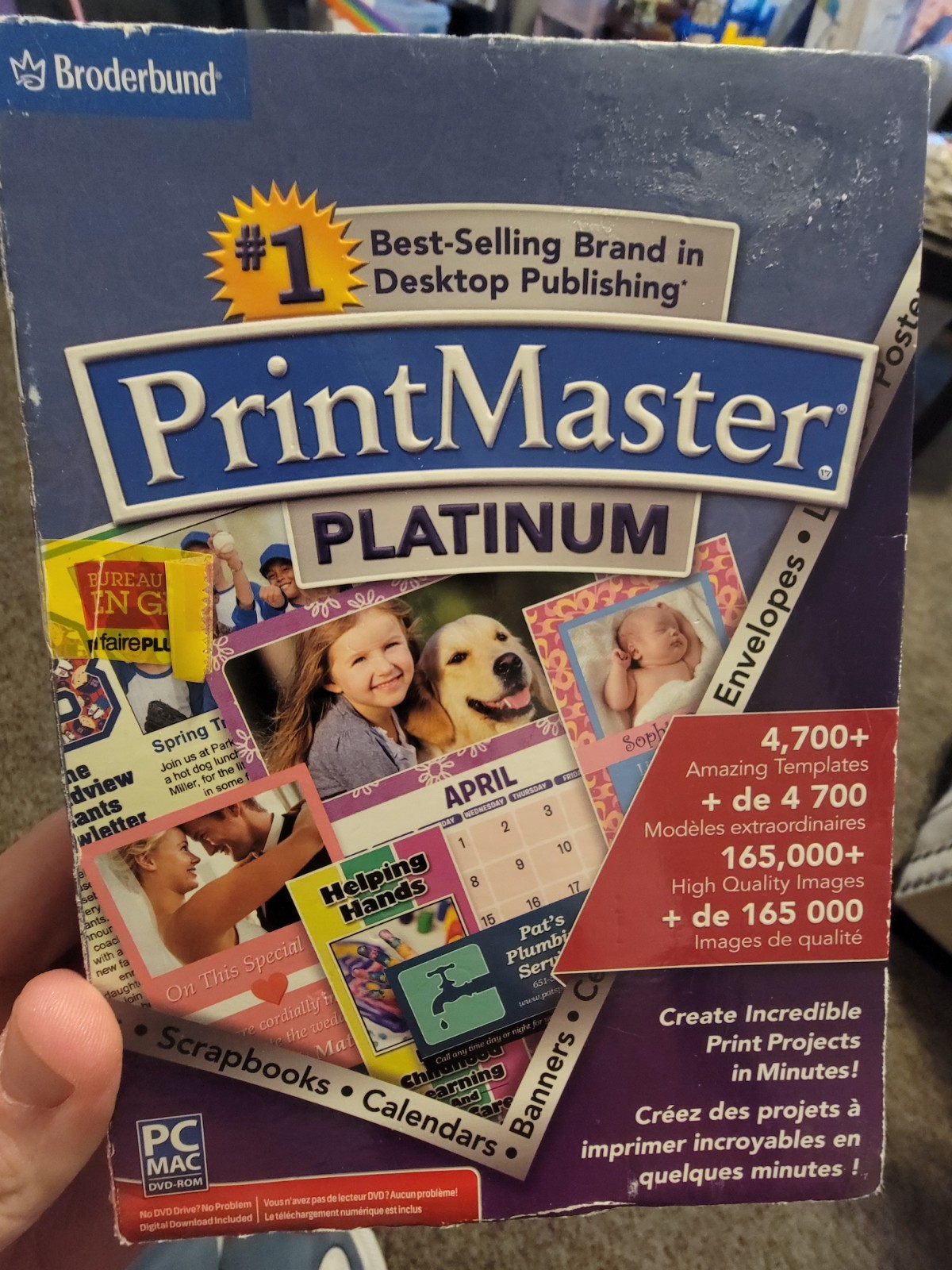 Broderbund PrintMaster Platinum Desktop Publishing Software DVD Windows/Mac