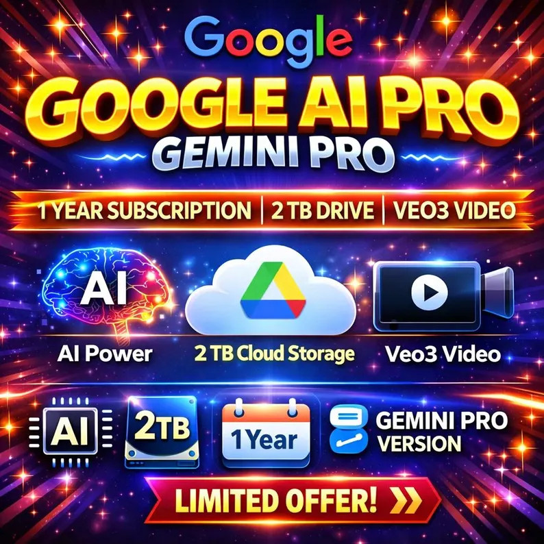 Gemini AI Pro – 12 Months Personal Access (1 Year)