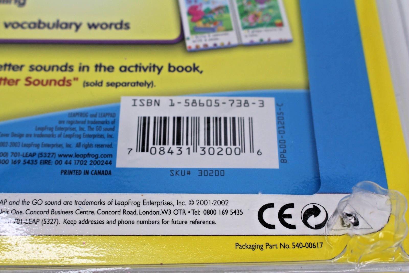 LeapPad Phonics Book 1 Alphabet Adventures Sealed Leap Frog Book & Cartridge