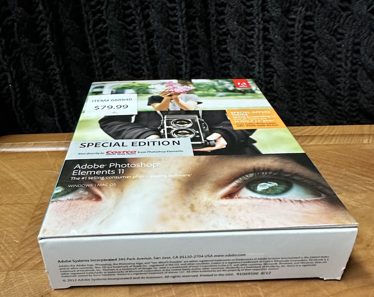 Adobe Photoshop Elements 11 Costco Edition Bonus Scrapbooking CD – NEW & SEALED