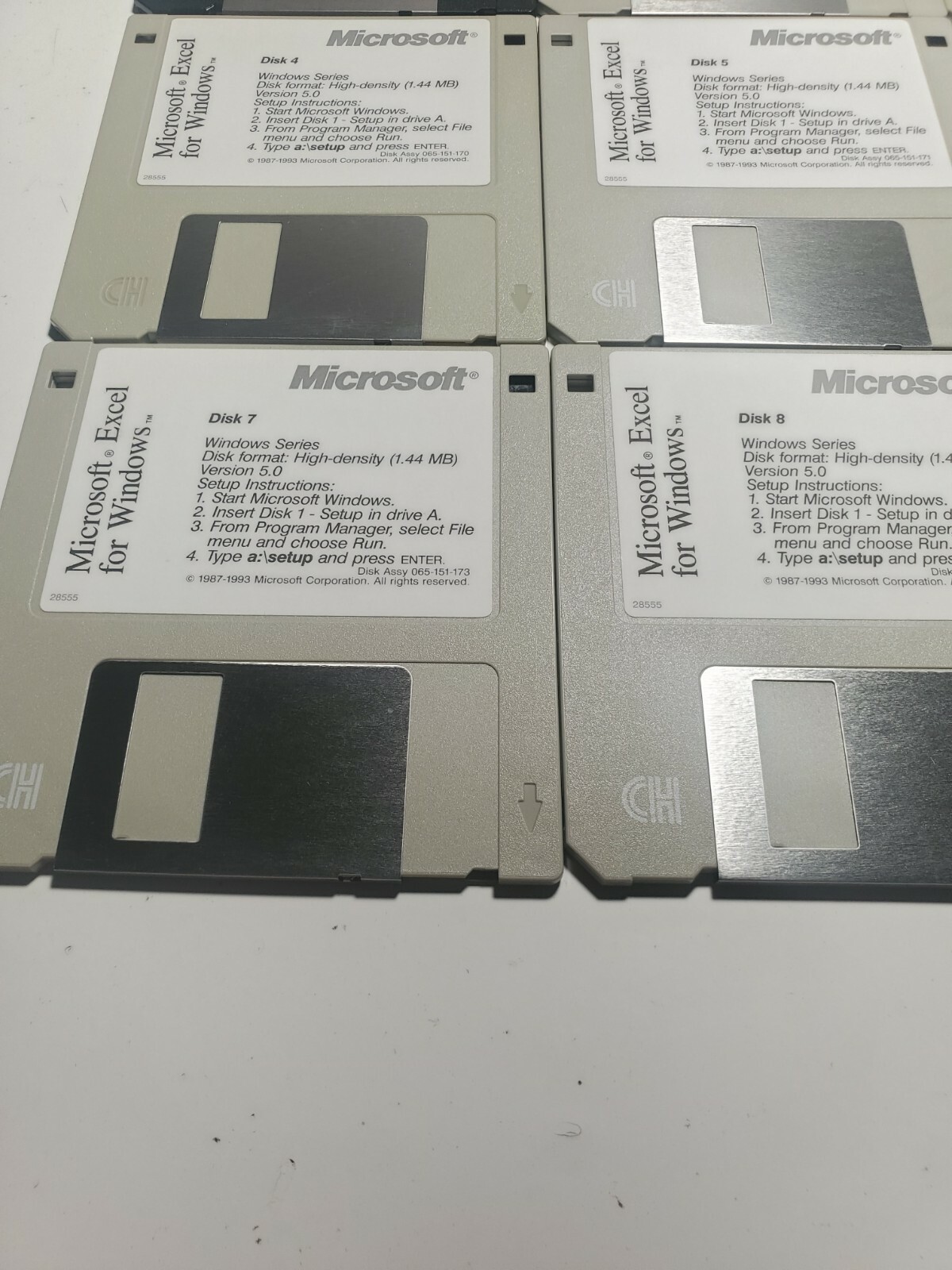 9 pk Vintage 3.5″ Floppy Disks Microsoft Excel for Windows Version 5.0 Used.