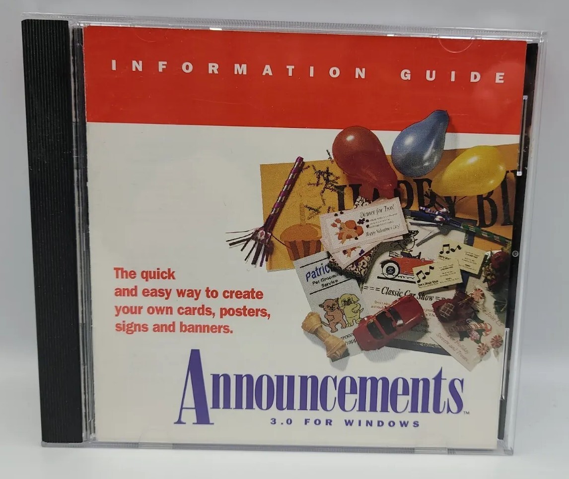 Announcements 3.0 For Windows (Vintage PC CD-ROM)